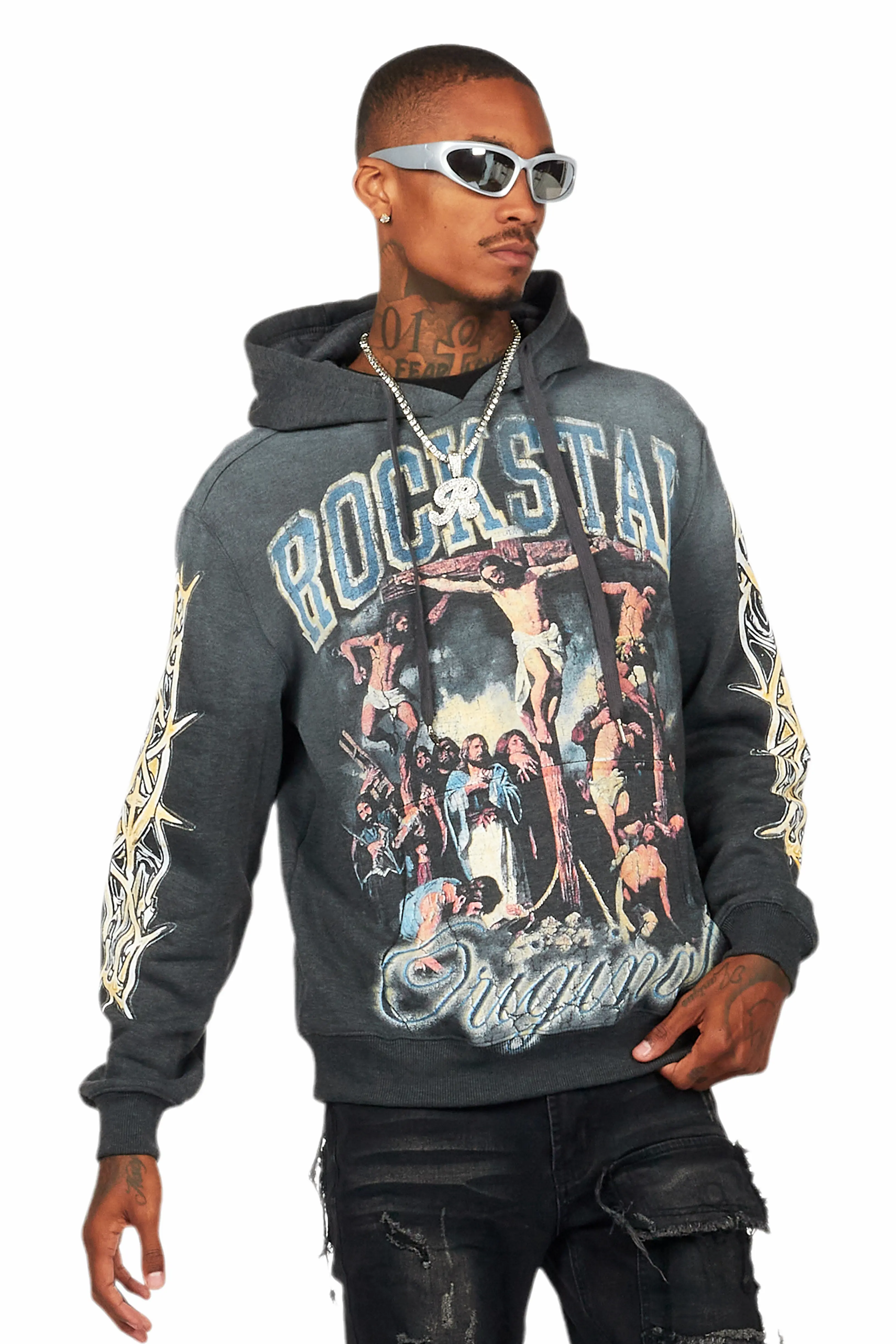 Waller Charcoal Graphic Hoodie - Image 12