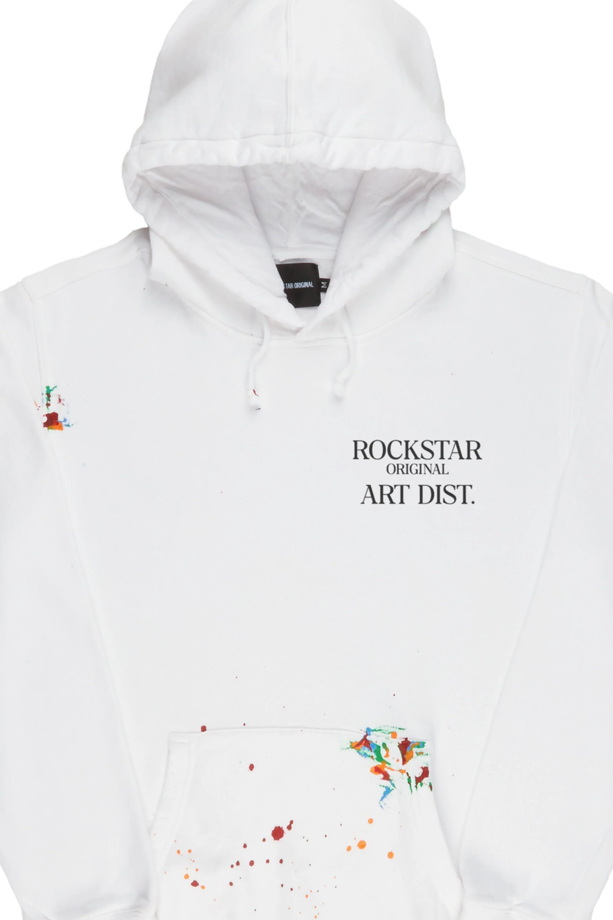 Rockstar Art Dist. White Graphic Hoodie - Image 2