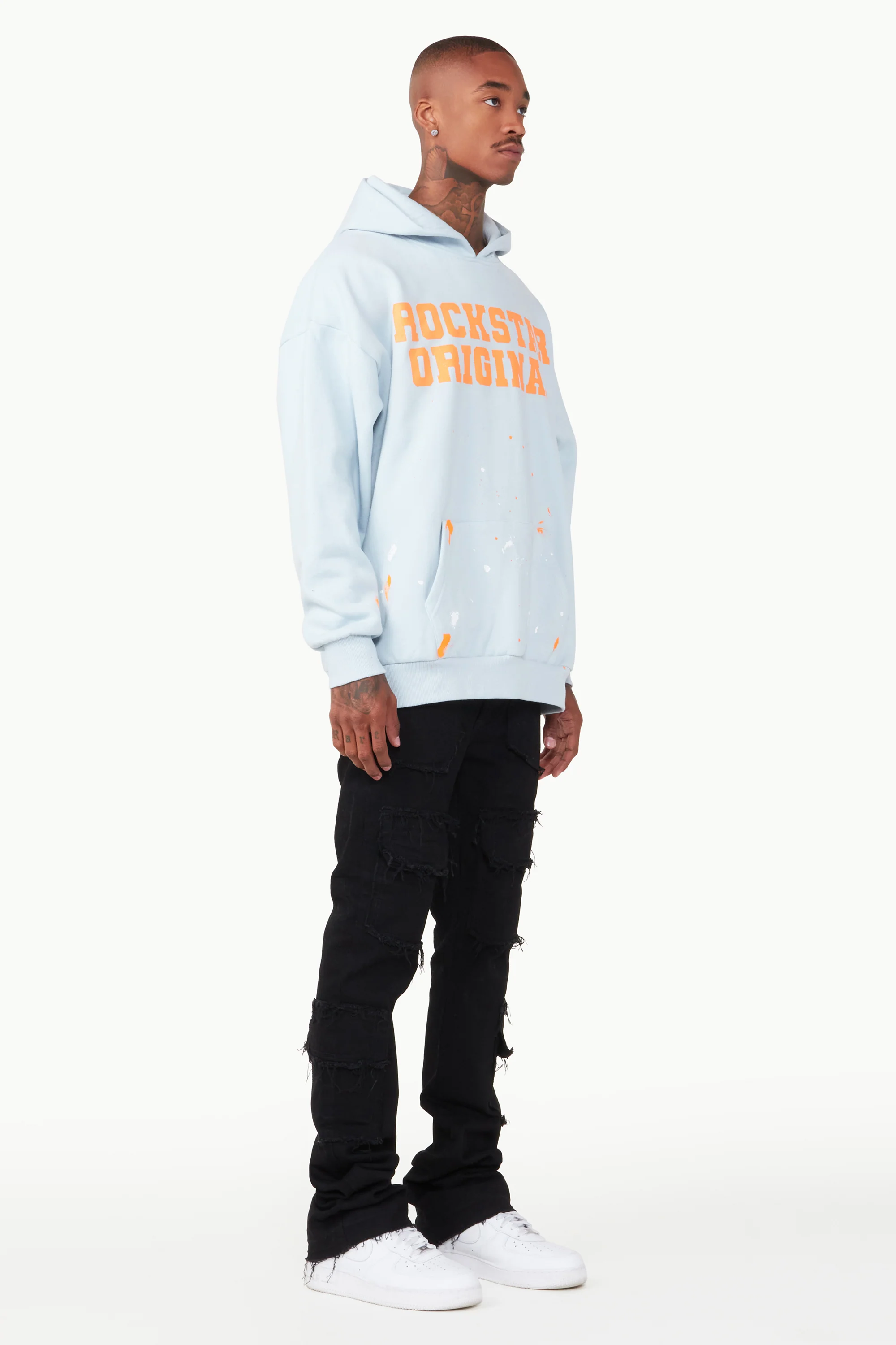 Justin Sky Blue Graphic Hoodie - Image 2