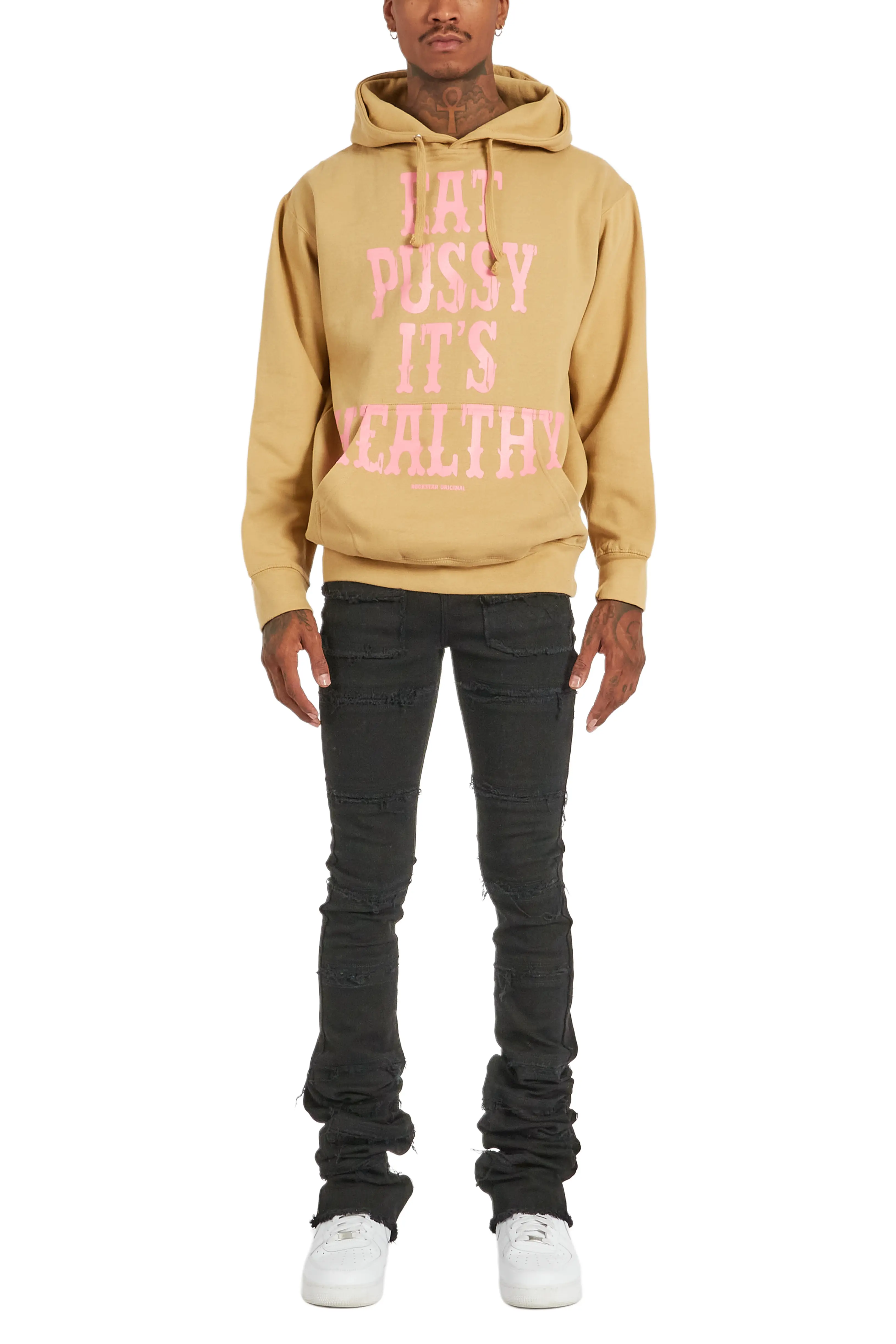 Posse Beige Graphic Hoodie - Image 6