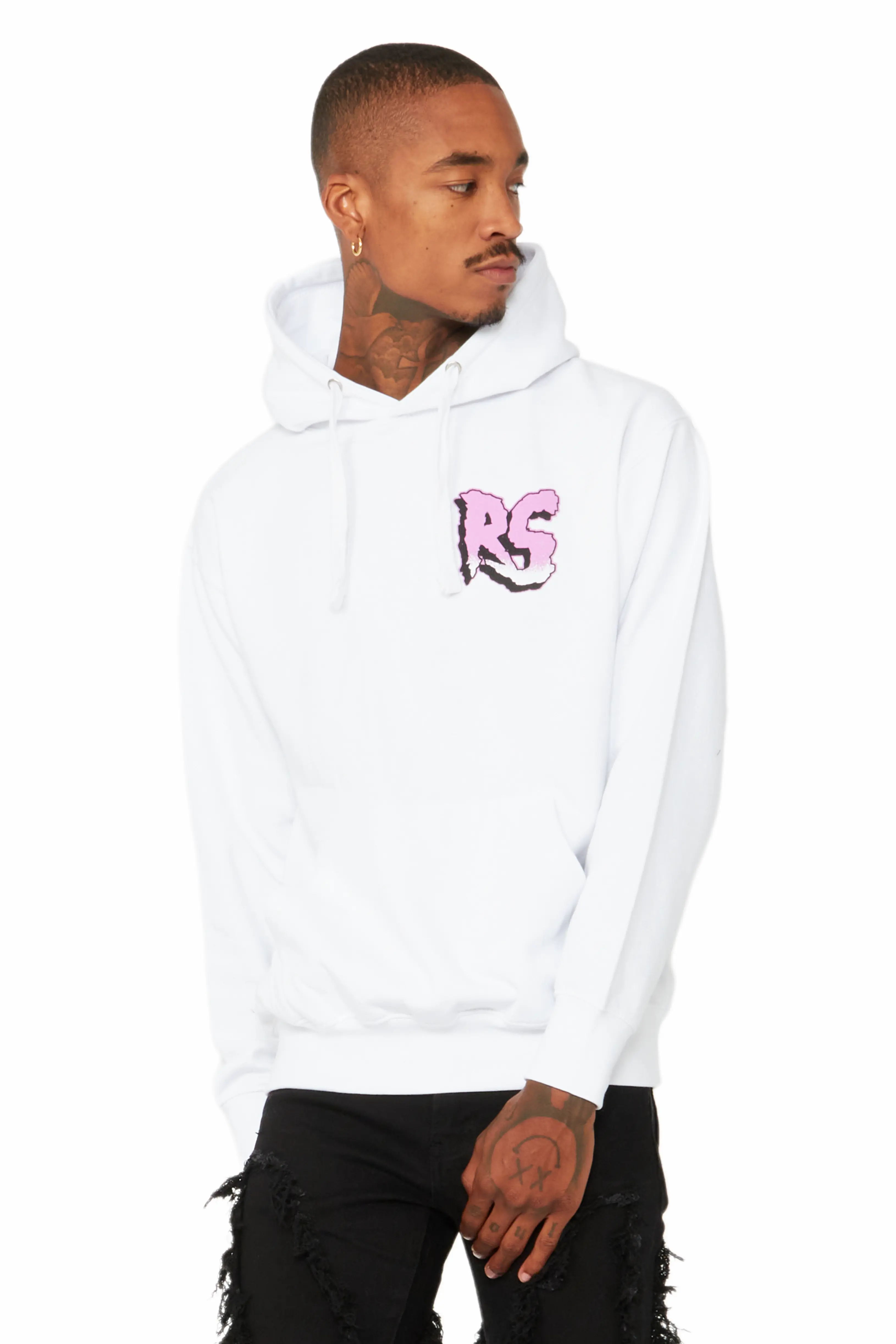 Krupshin White Graphic Hoodie - Image 3