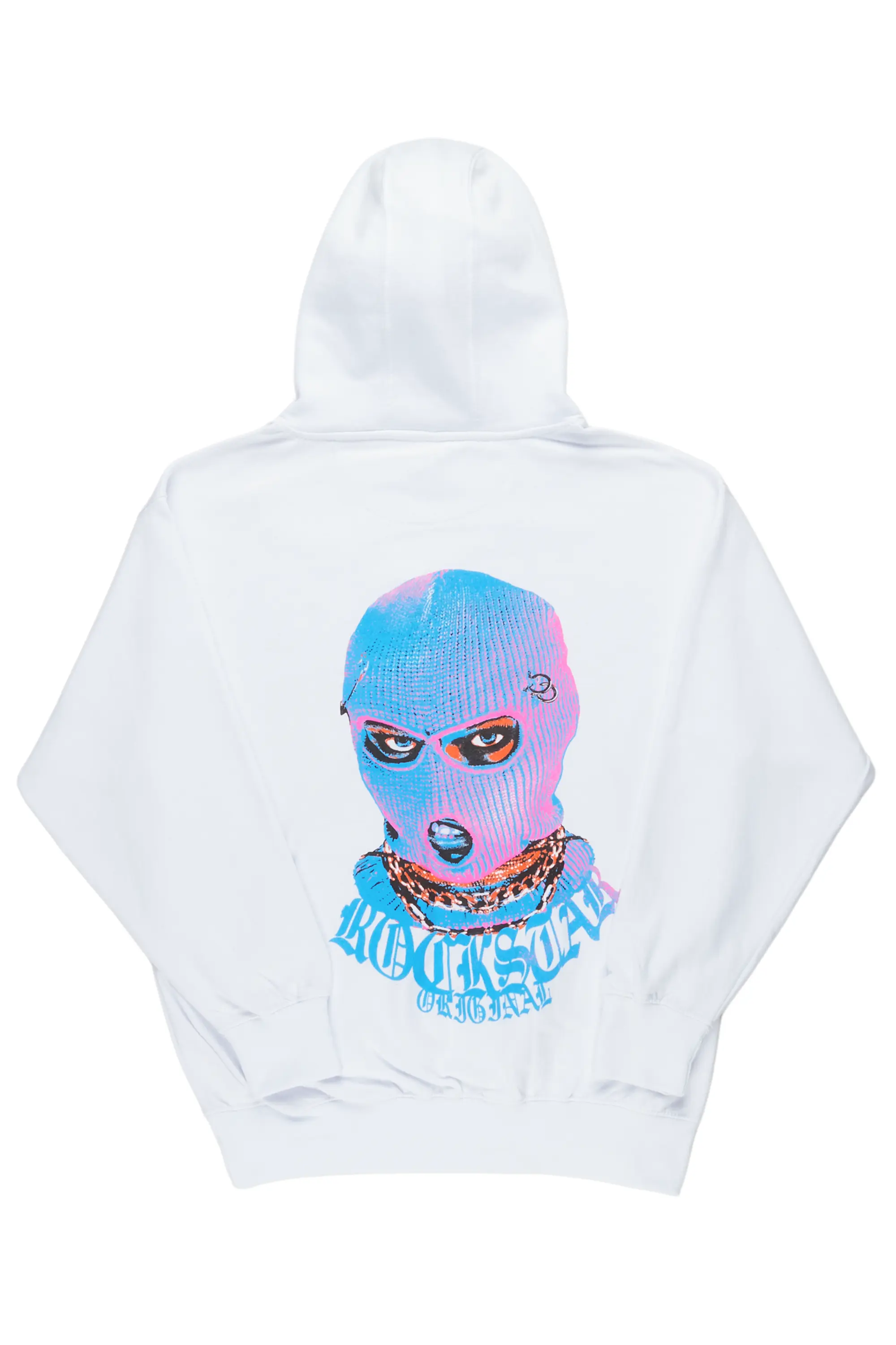 Murdra Graphic White/Blue Hoodie - Image 3