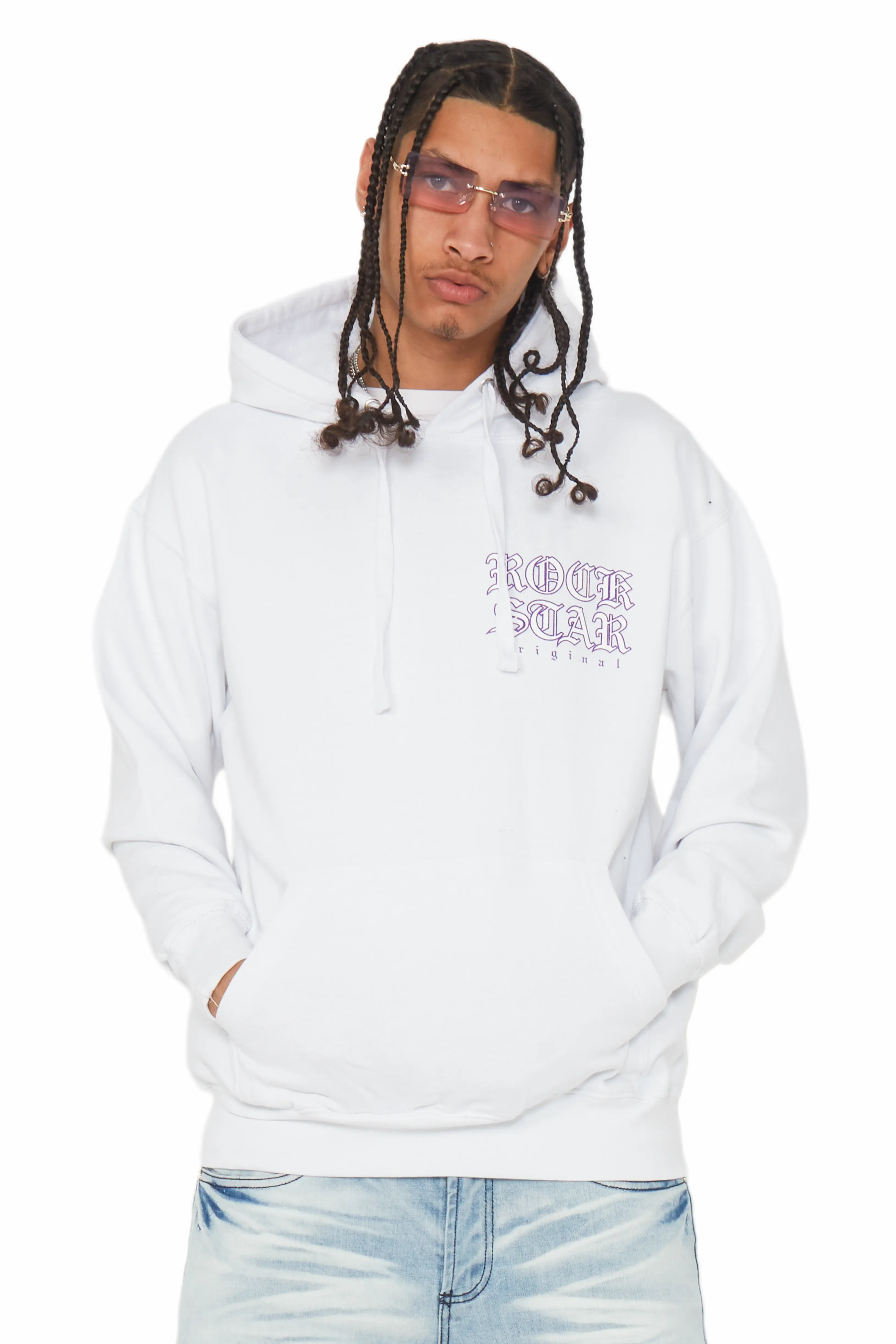 Murdra White Graphic Hoodie - Image 4