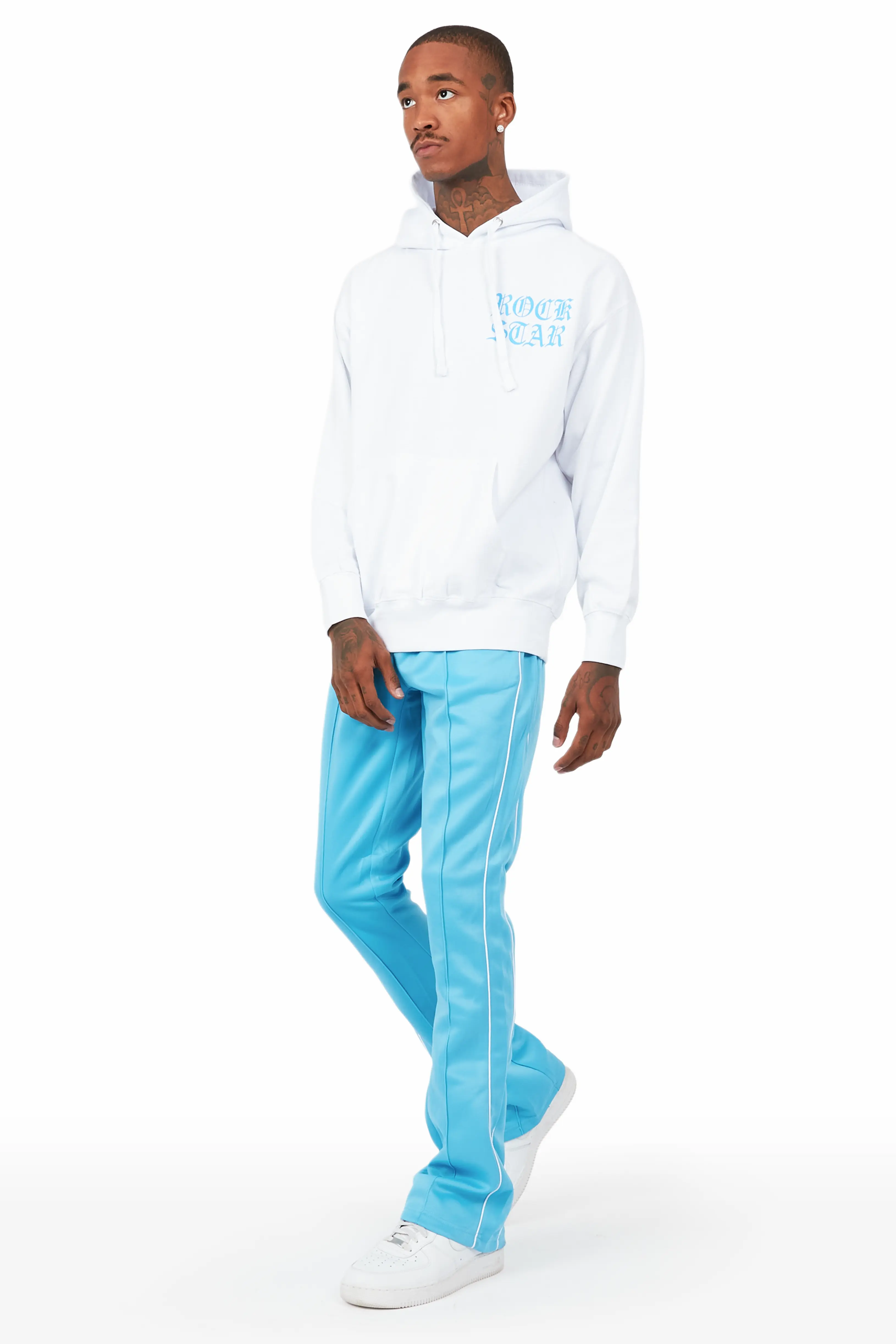 Murdra White/Blue Hoodie Track Set - Image 5
