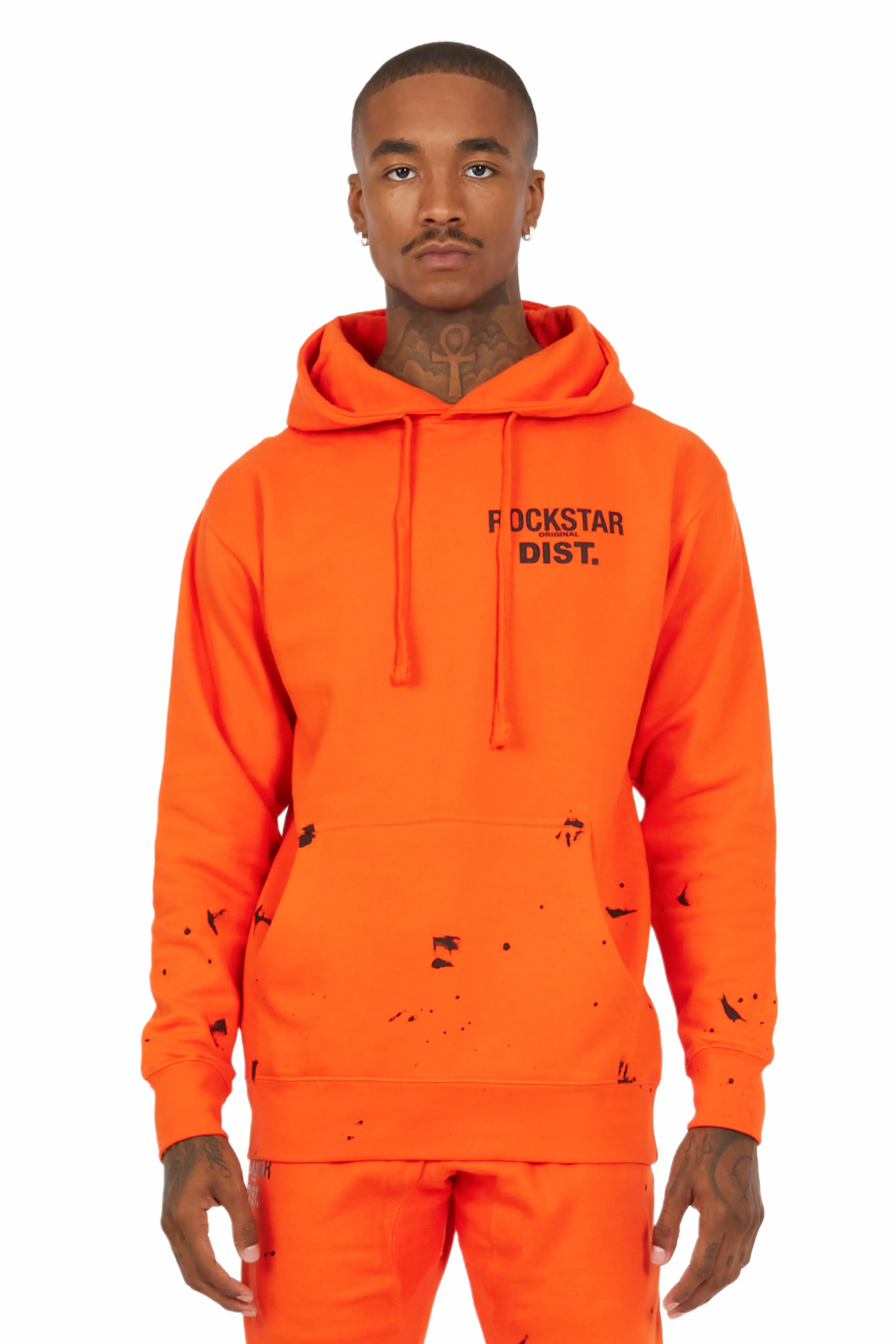 Raffer Orange Graphic Hoodie - Image 2