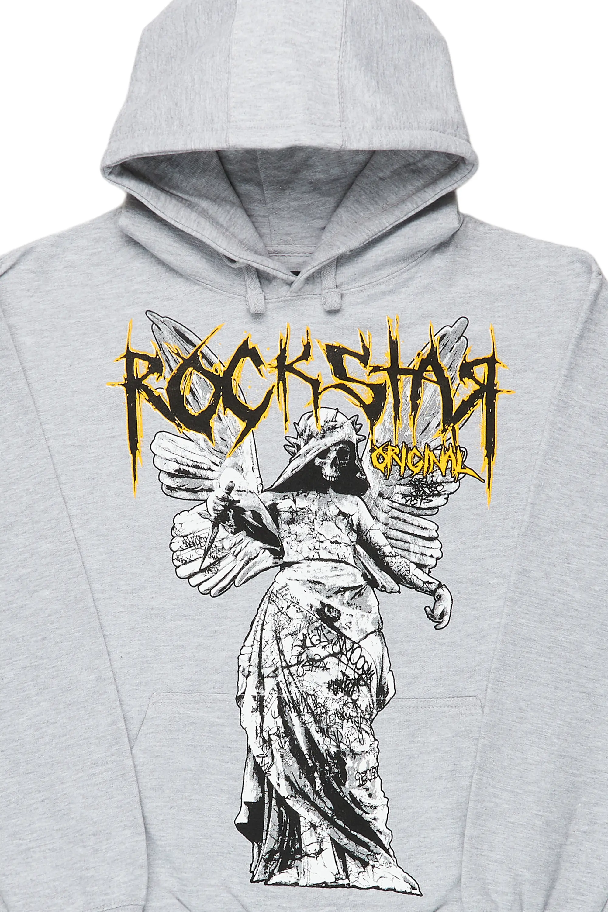 Mathias Heather Grey Graphic Hoodie - Image 4