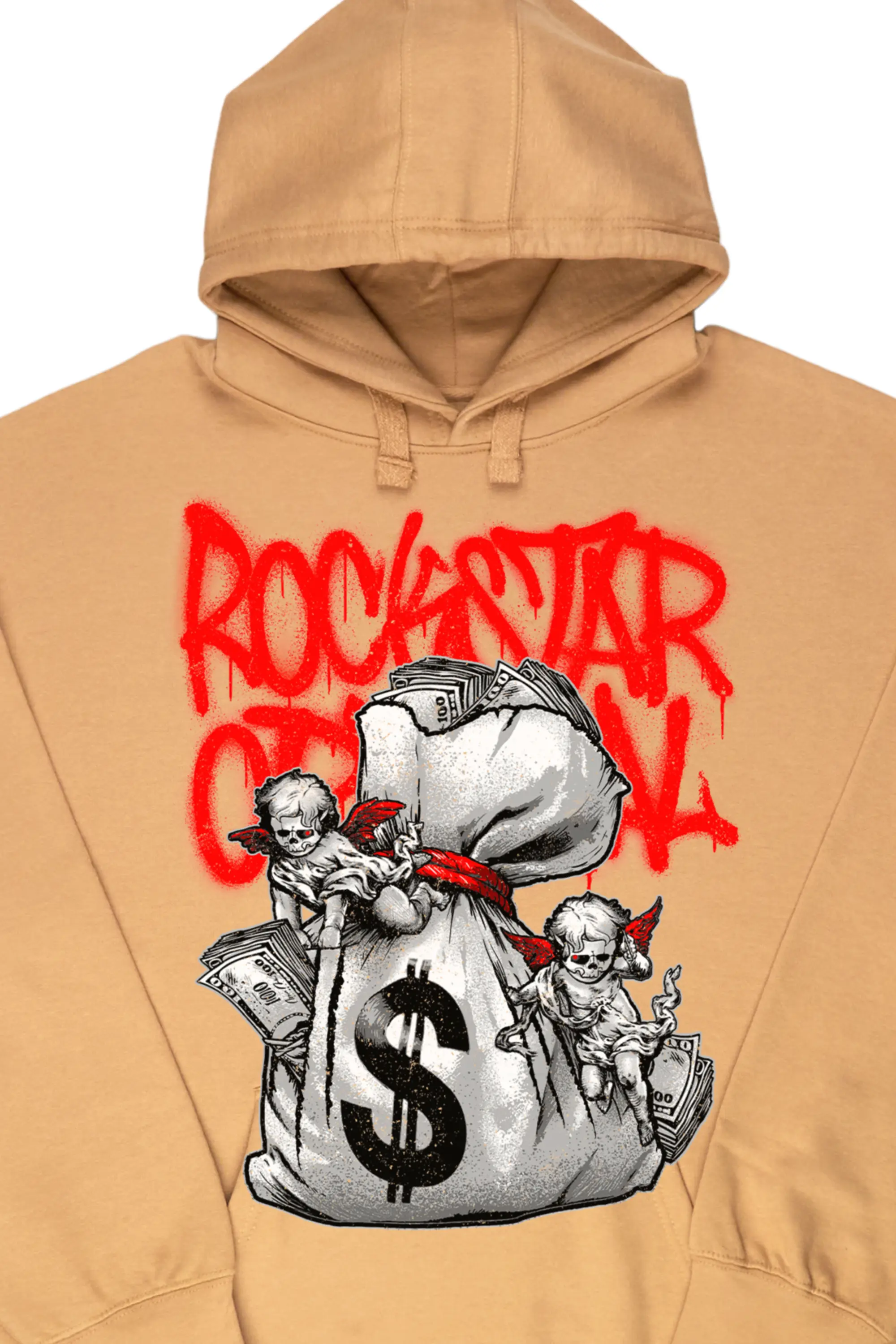 Spent Beige Graphic Hoodie - Image 2