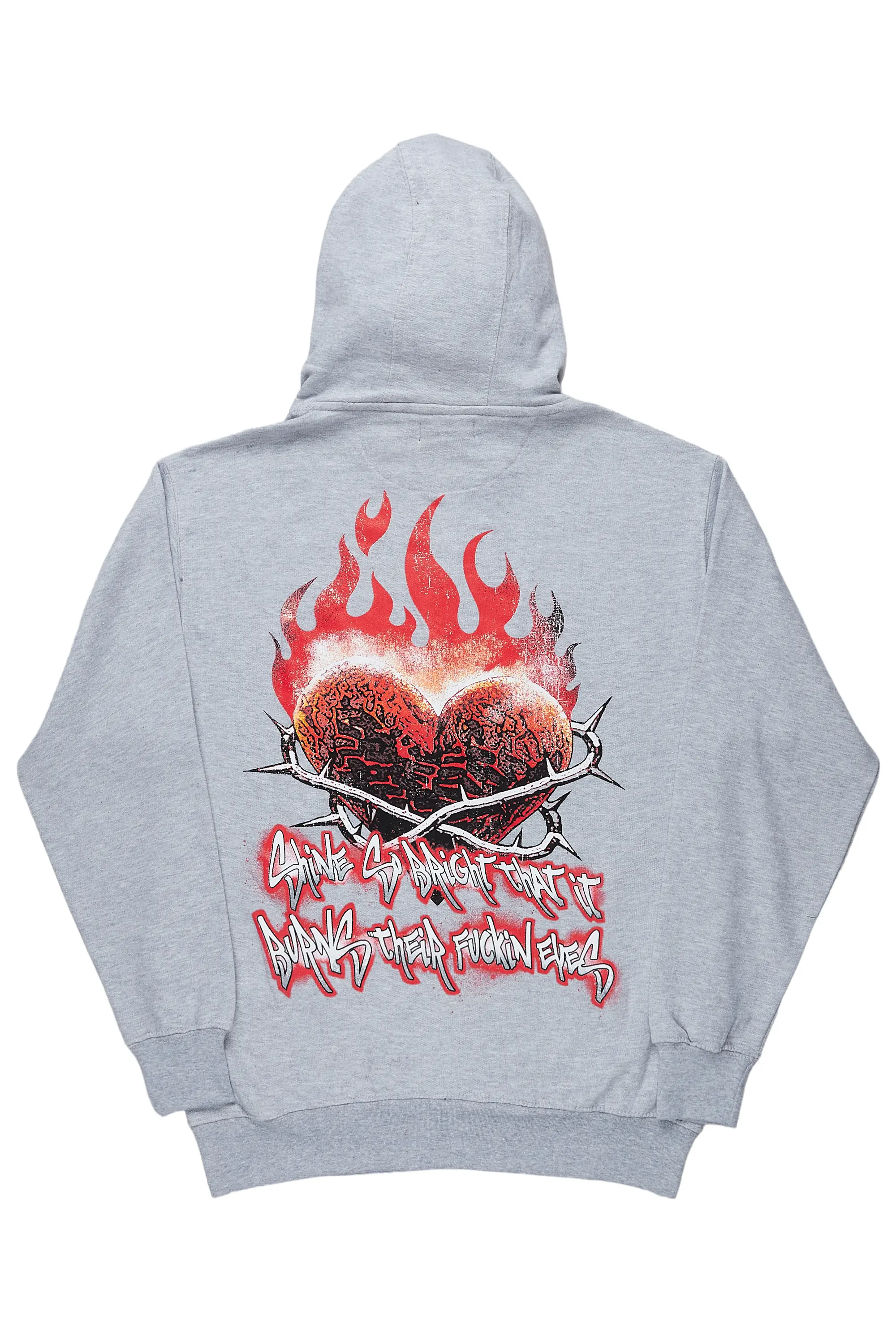 Euclid Heather Grey Graphic Hoodie - Image 6