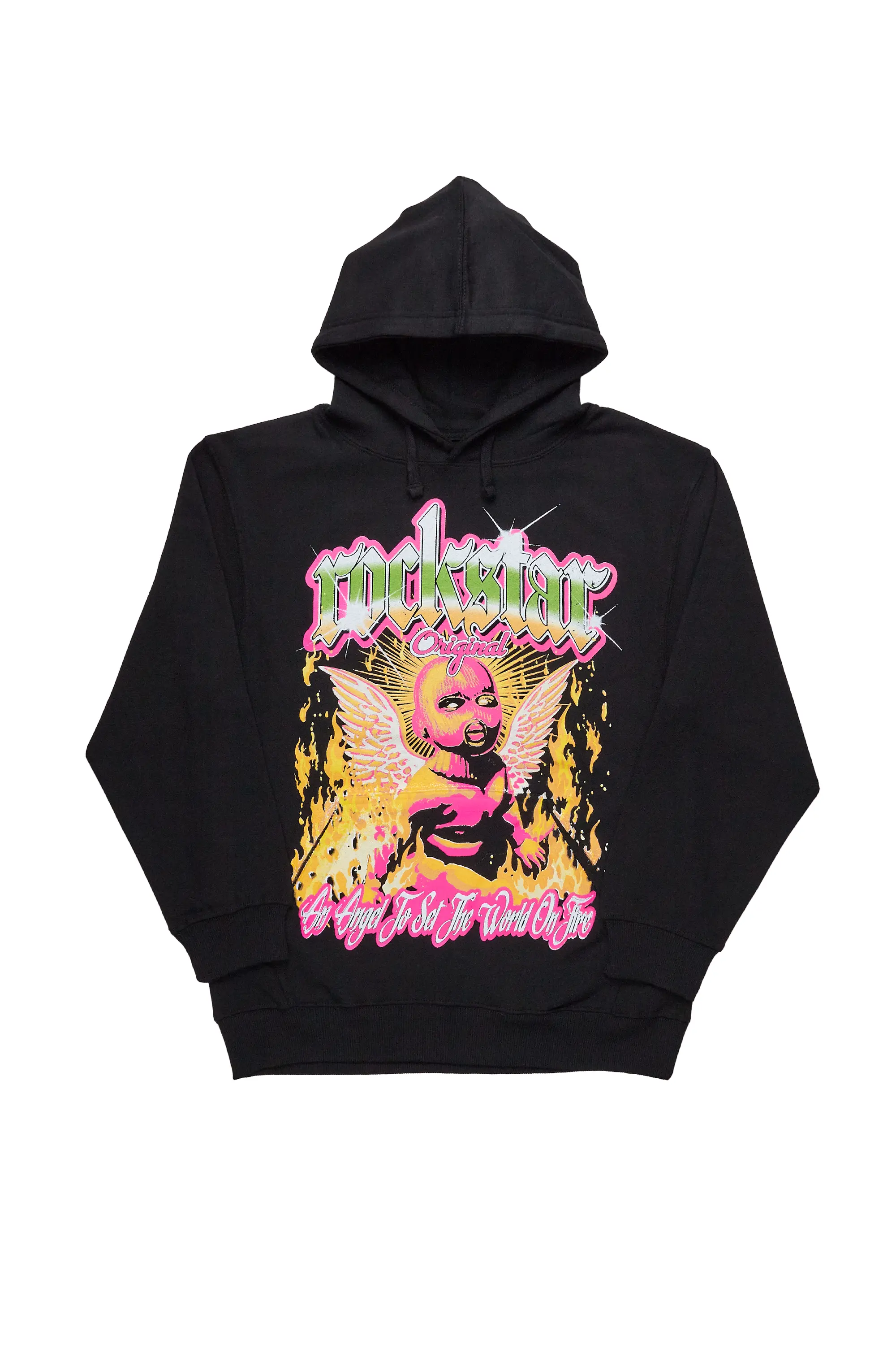 Whitefall Black Graphic Hoodie - Image 2