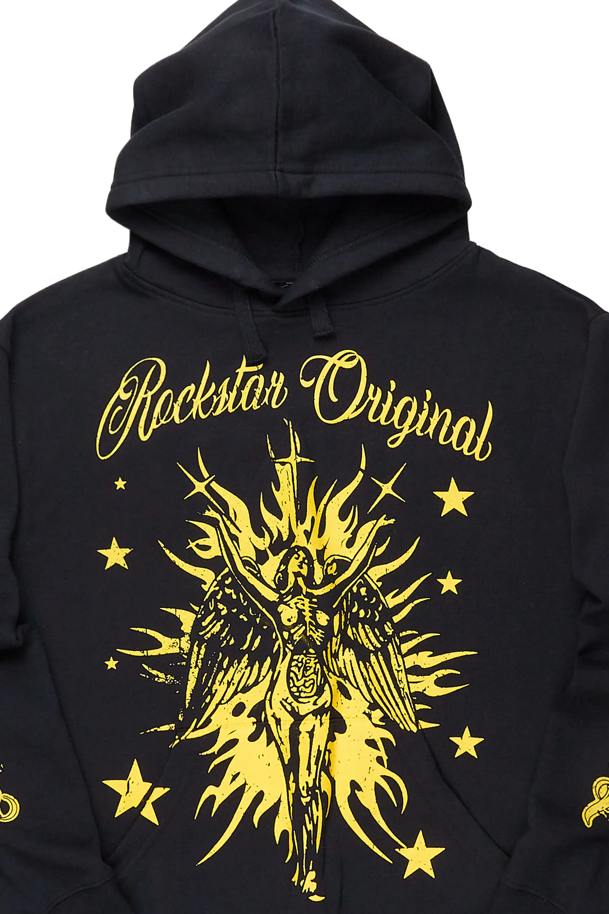 Mermaid Black/Yellow Graphic Hoodie - Image 4