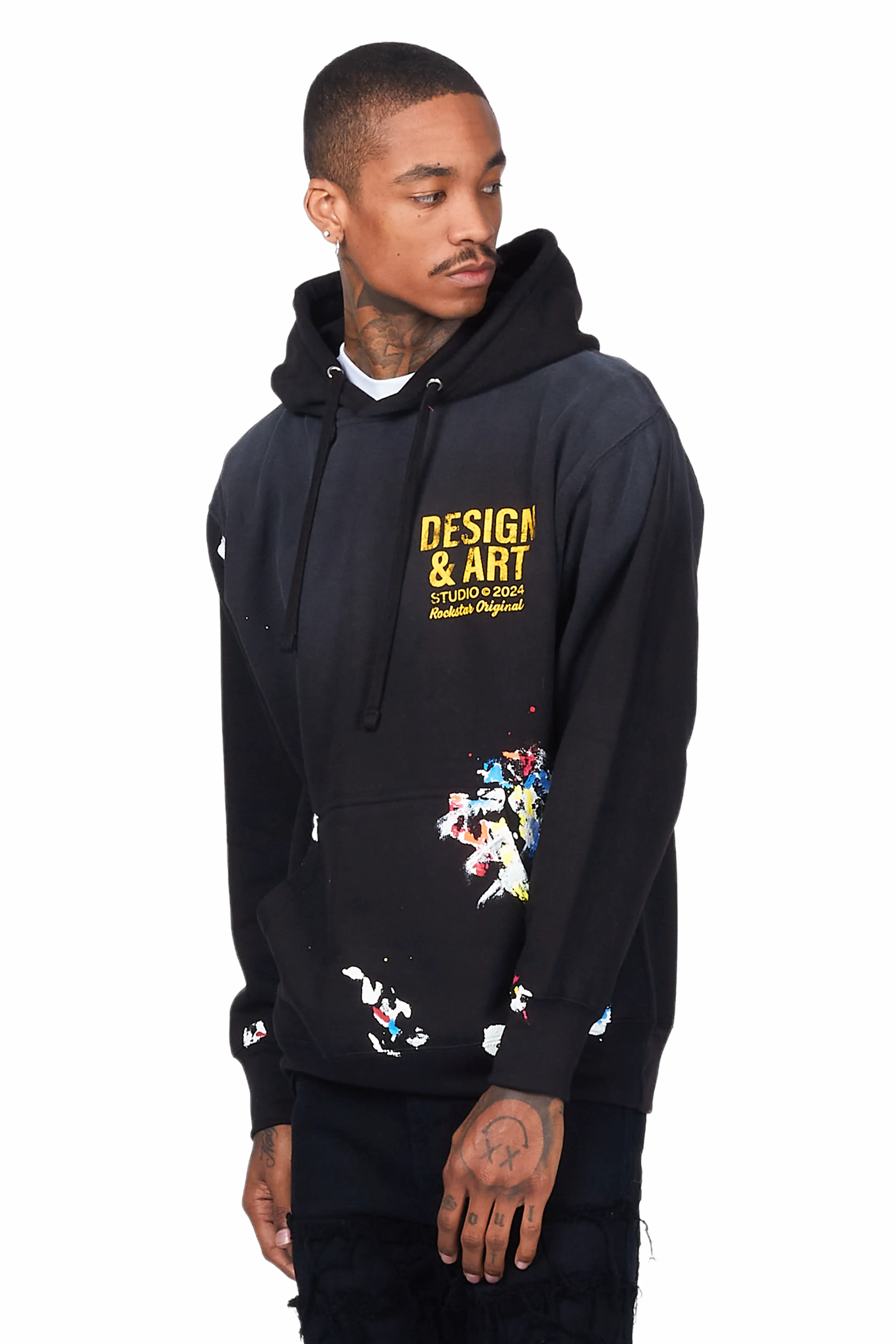 Mancha Black Graphic Hoodie - Image 6