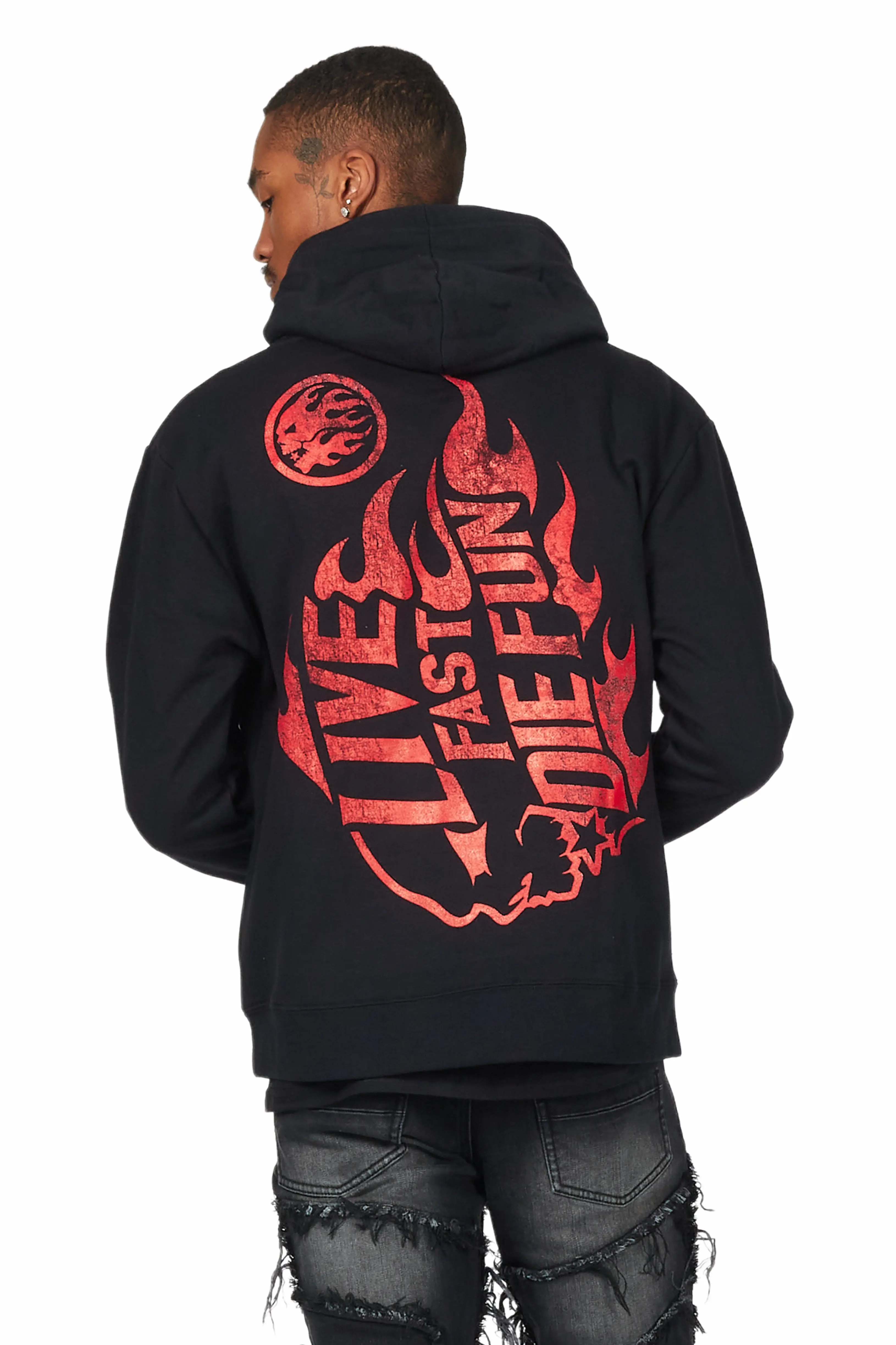 Station Black Graphic Hoodie - Image 4