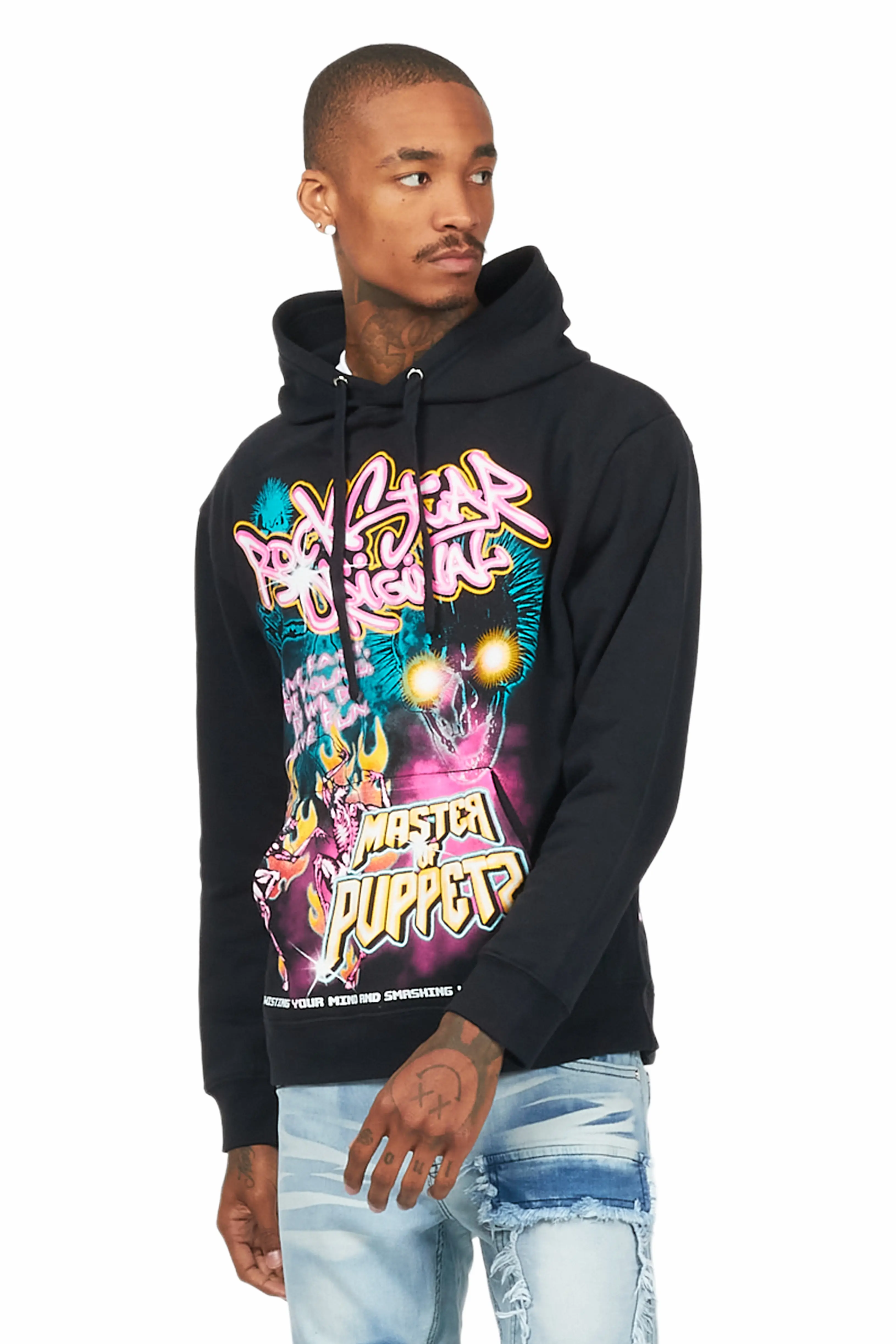 Niko Black Graphic Hoodie - Image 4