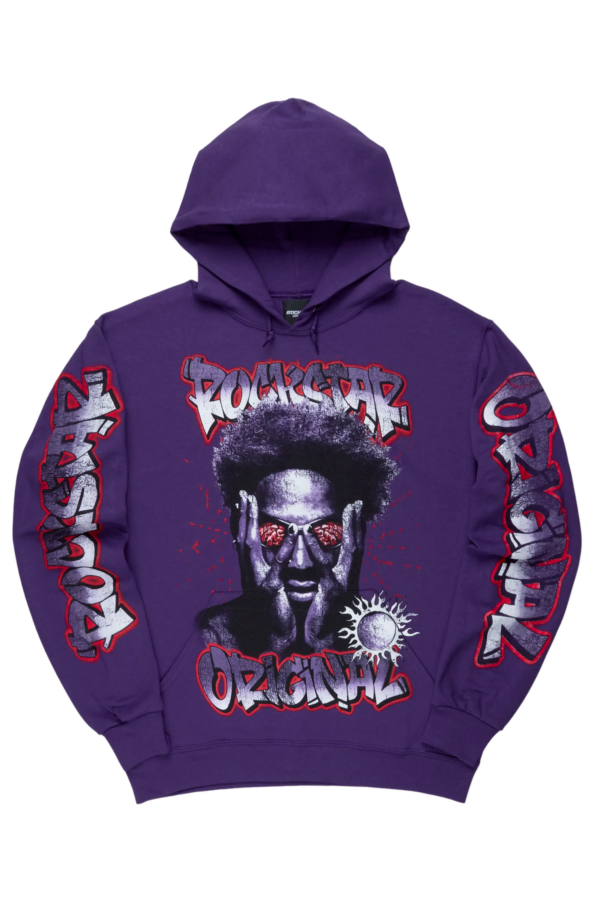 Acke Purple Graphic Hoodie - Image 2