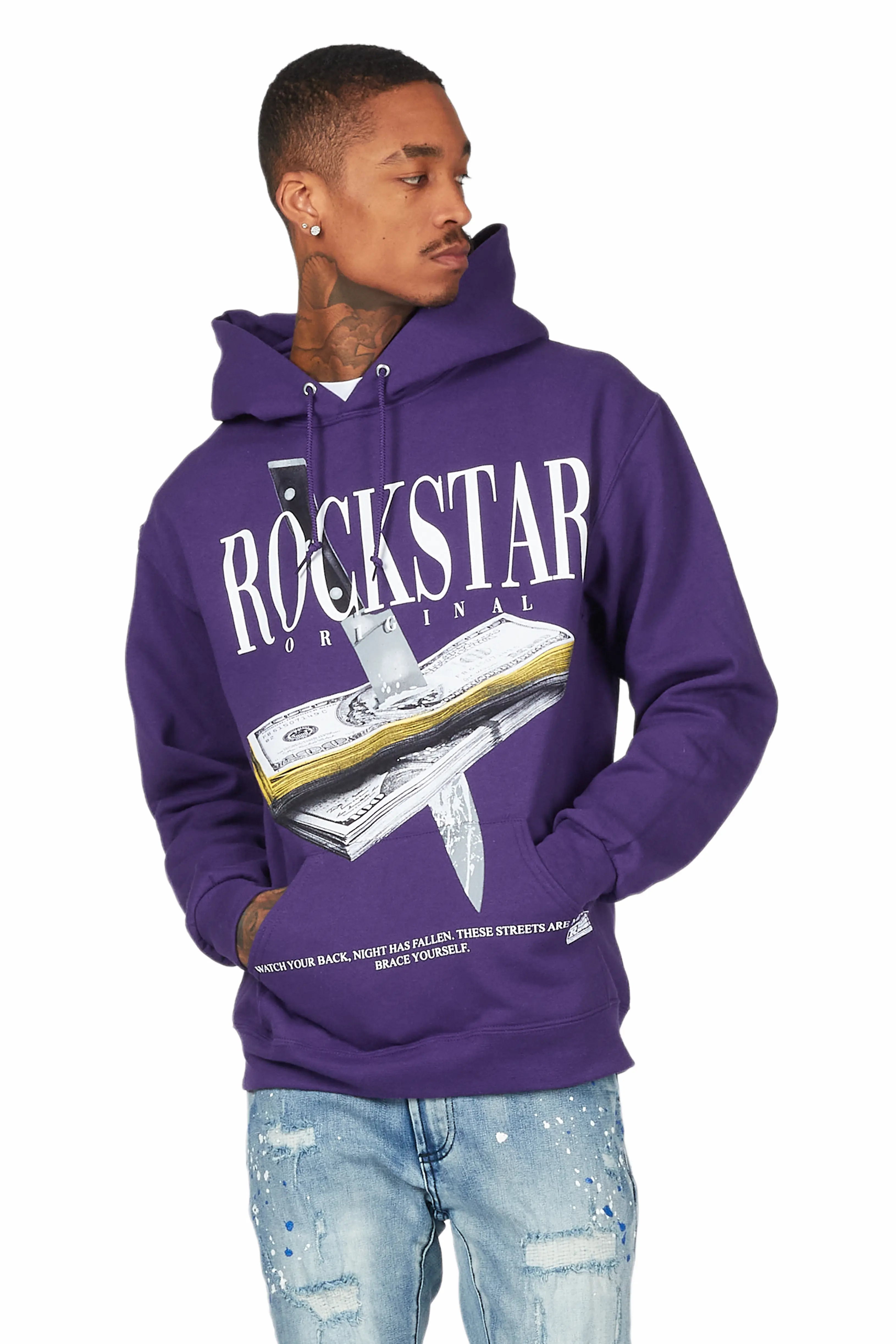 Dayte Nite Purple Graphic Hoodie - Image 4