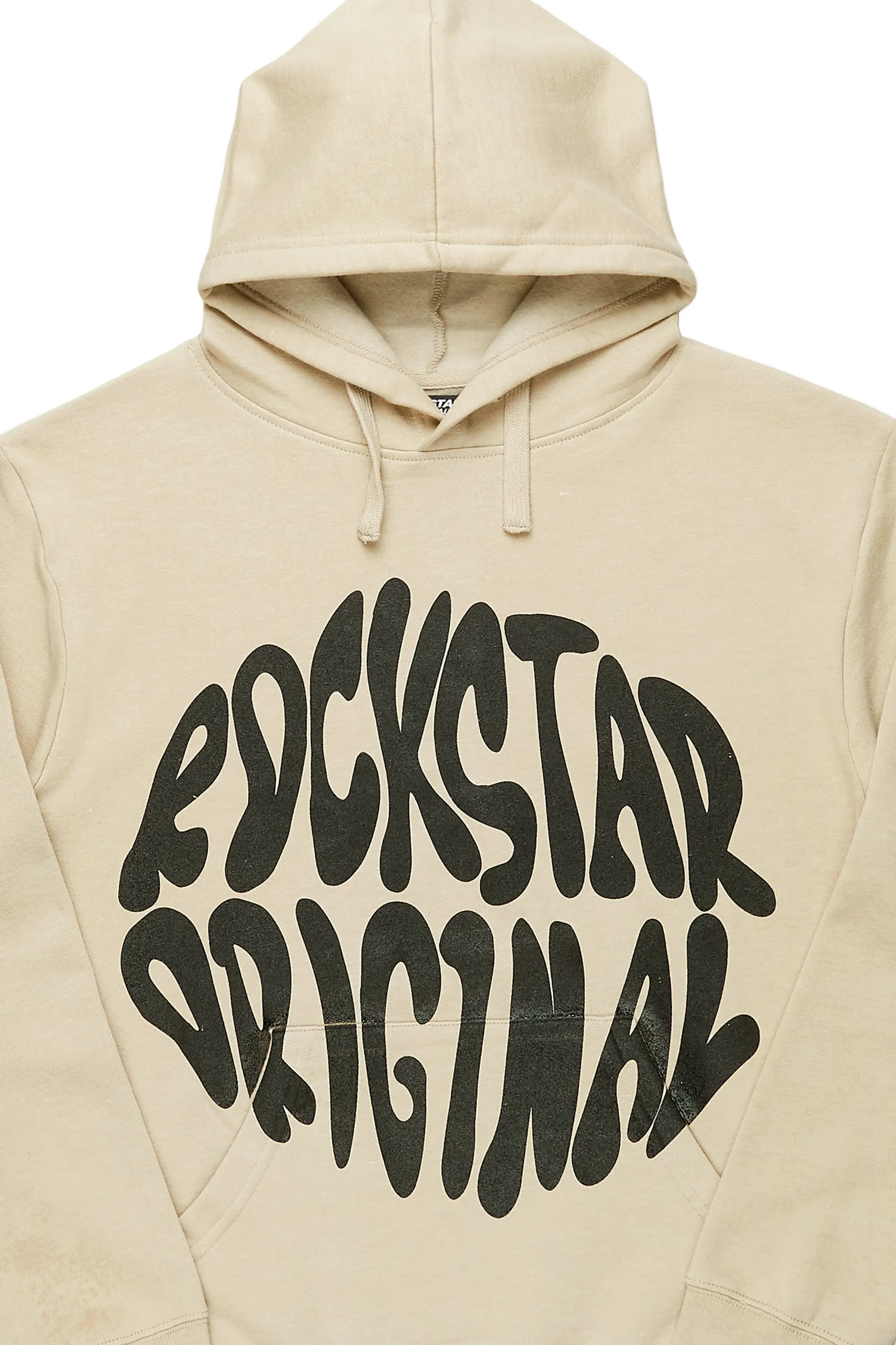 Thierry Beige Graphic Hoodie - Image 3
