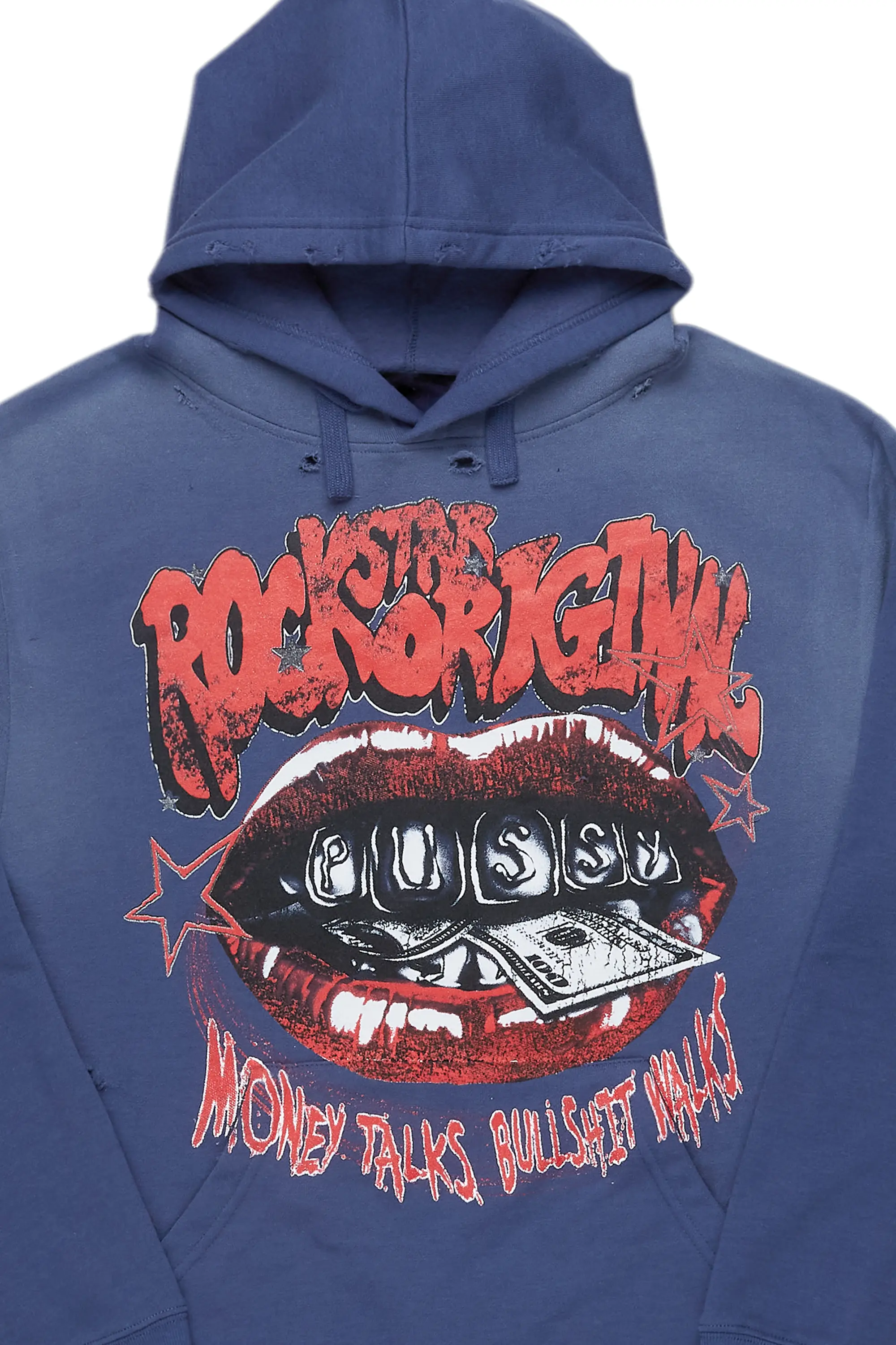 Bloke Navy Graphic Hoodie - Image 5