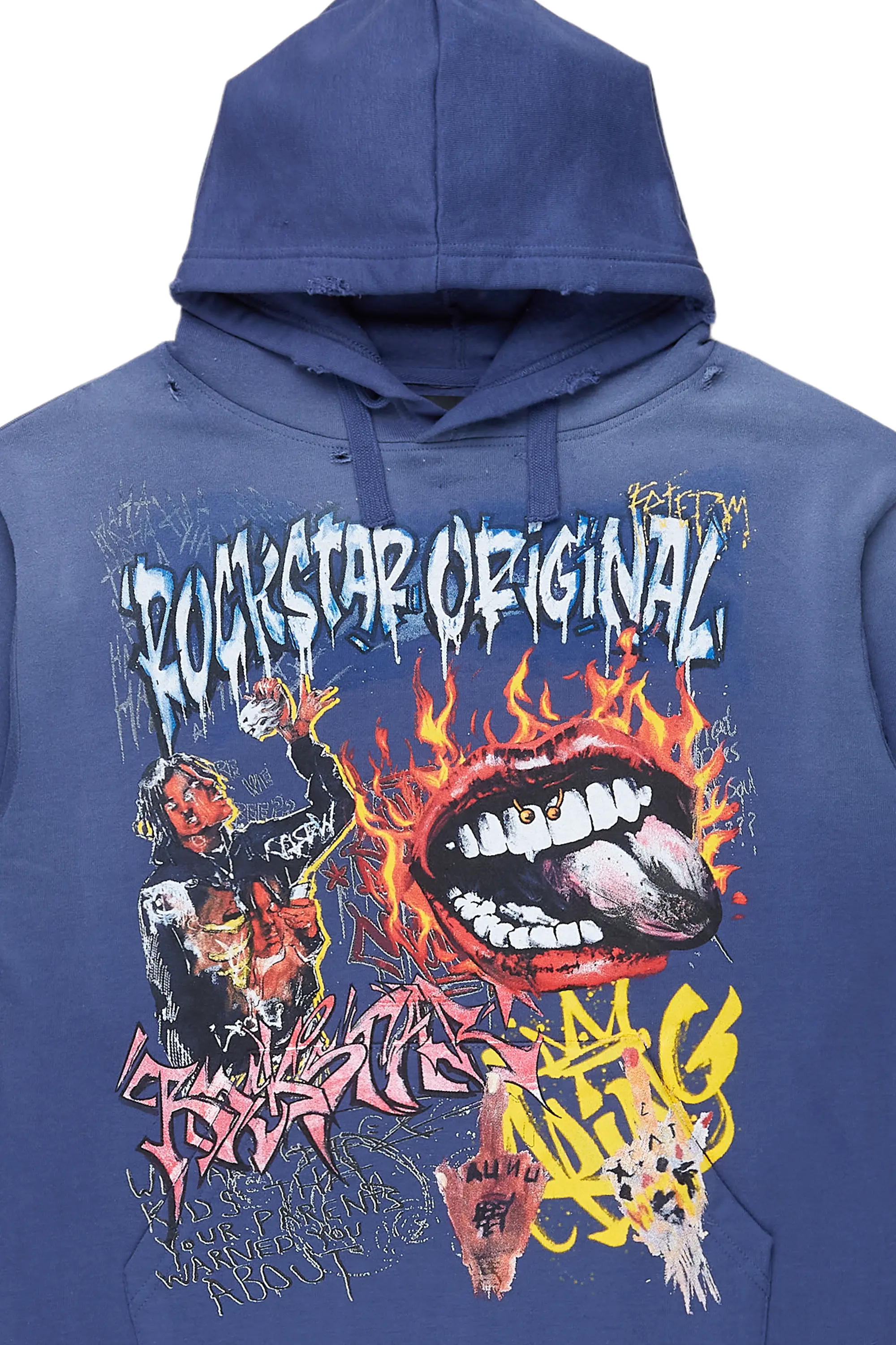 Yooz Navy Graphic Hoodie - Image 7