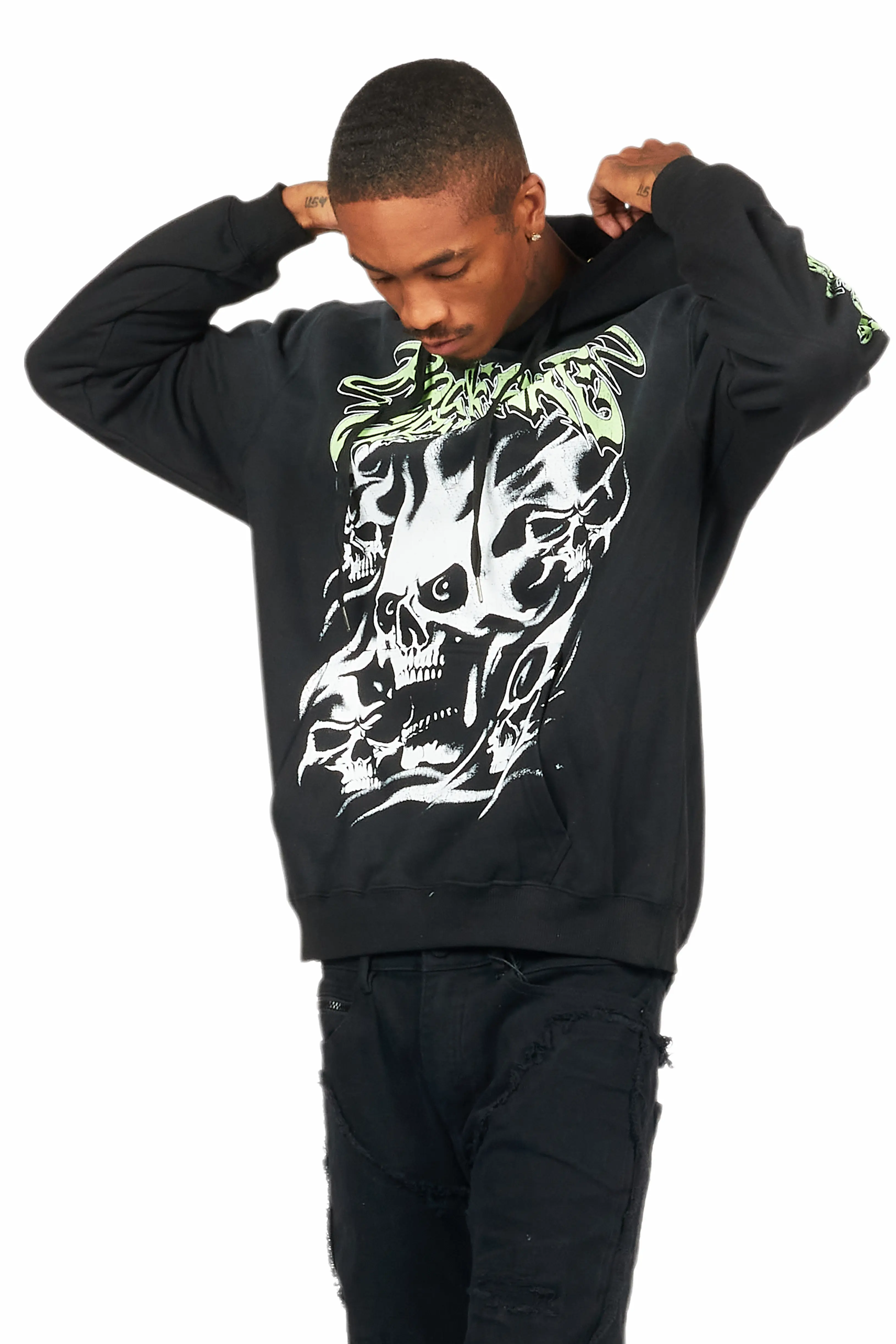 Schtupp Black Graphic Hoodie - Image 4