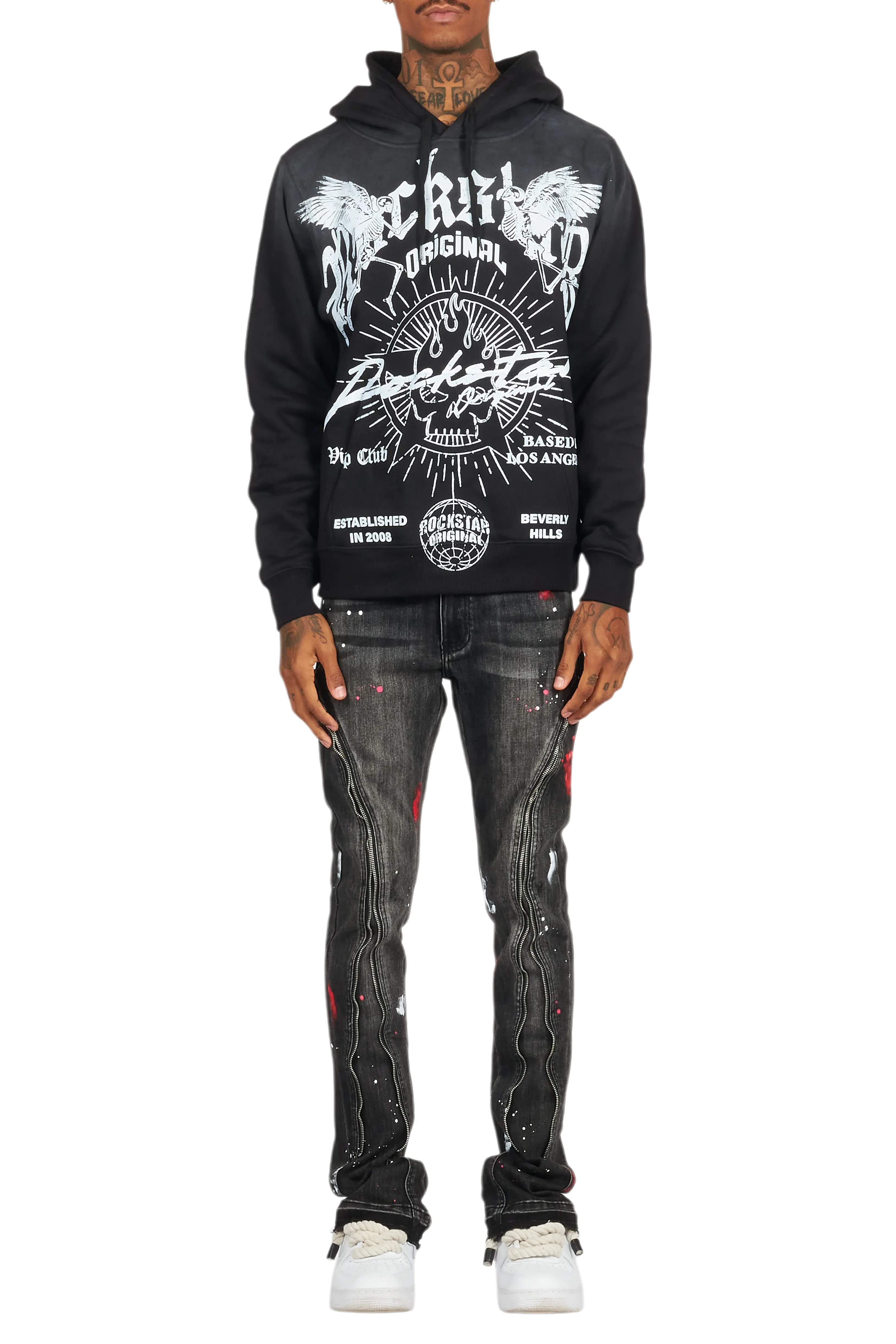 Tally Black Graphic Hoodie - Image 7