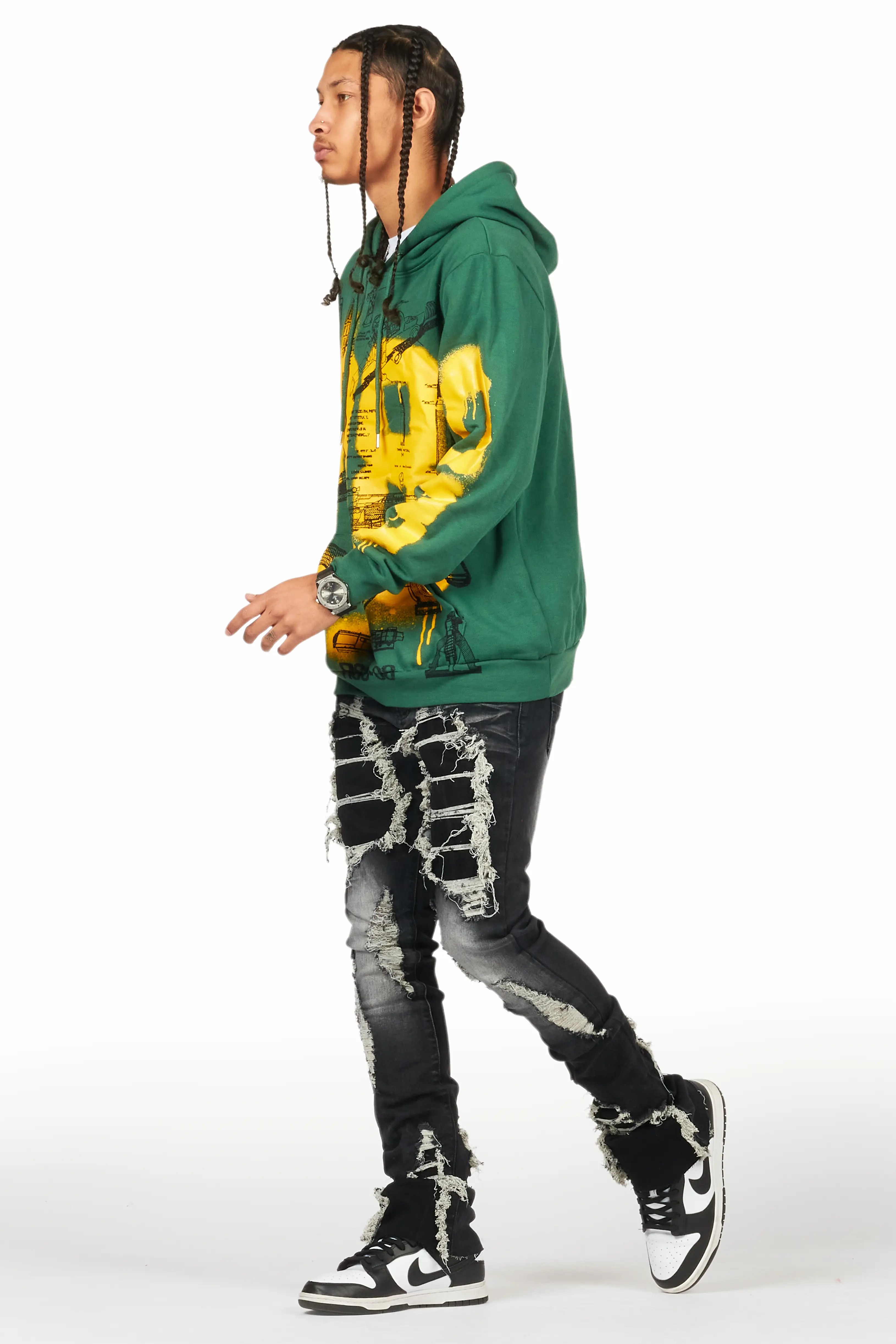 Nesta Green Graphic Hoodie - Image 5