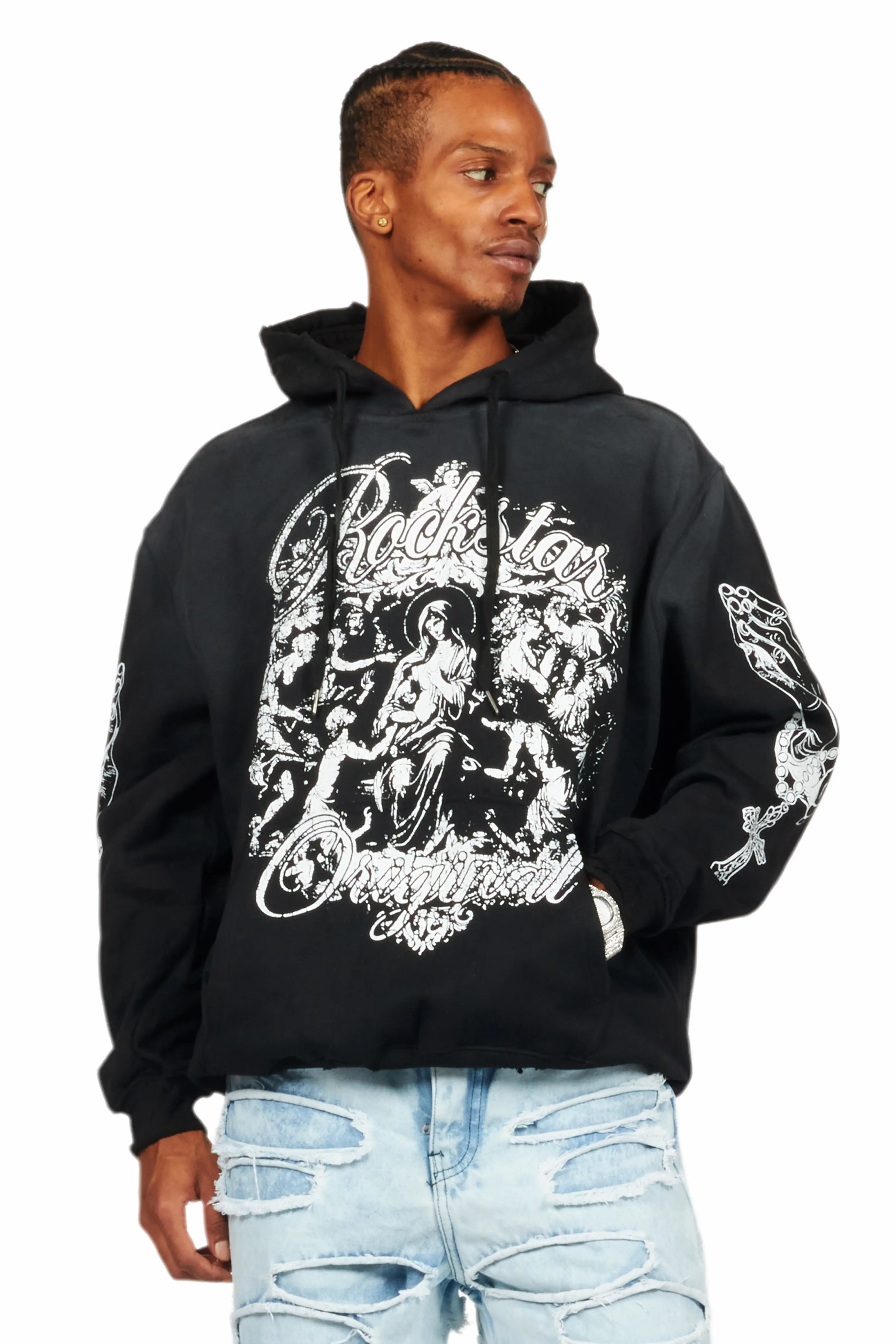 Vamp Black Graphic Hoodie - Image 2