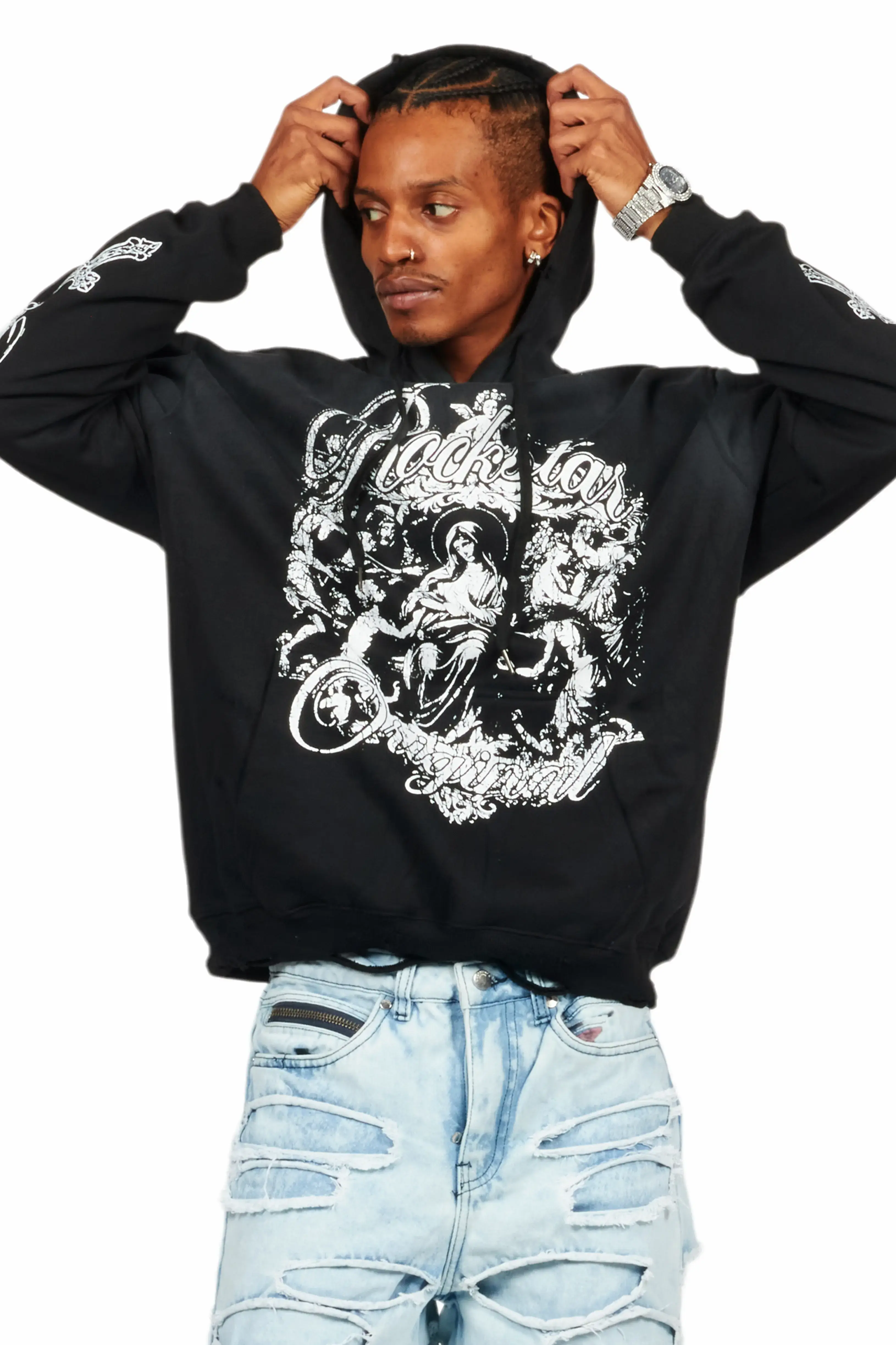 Vamp Black Graphic Hoodie - Image 5