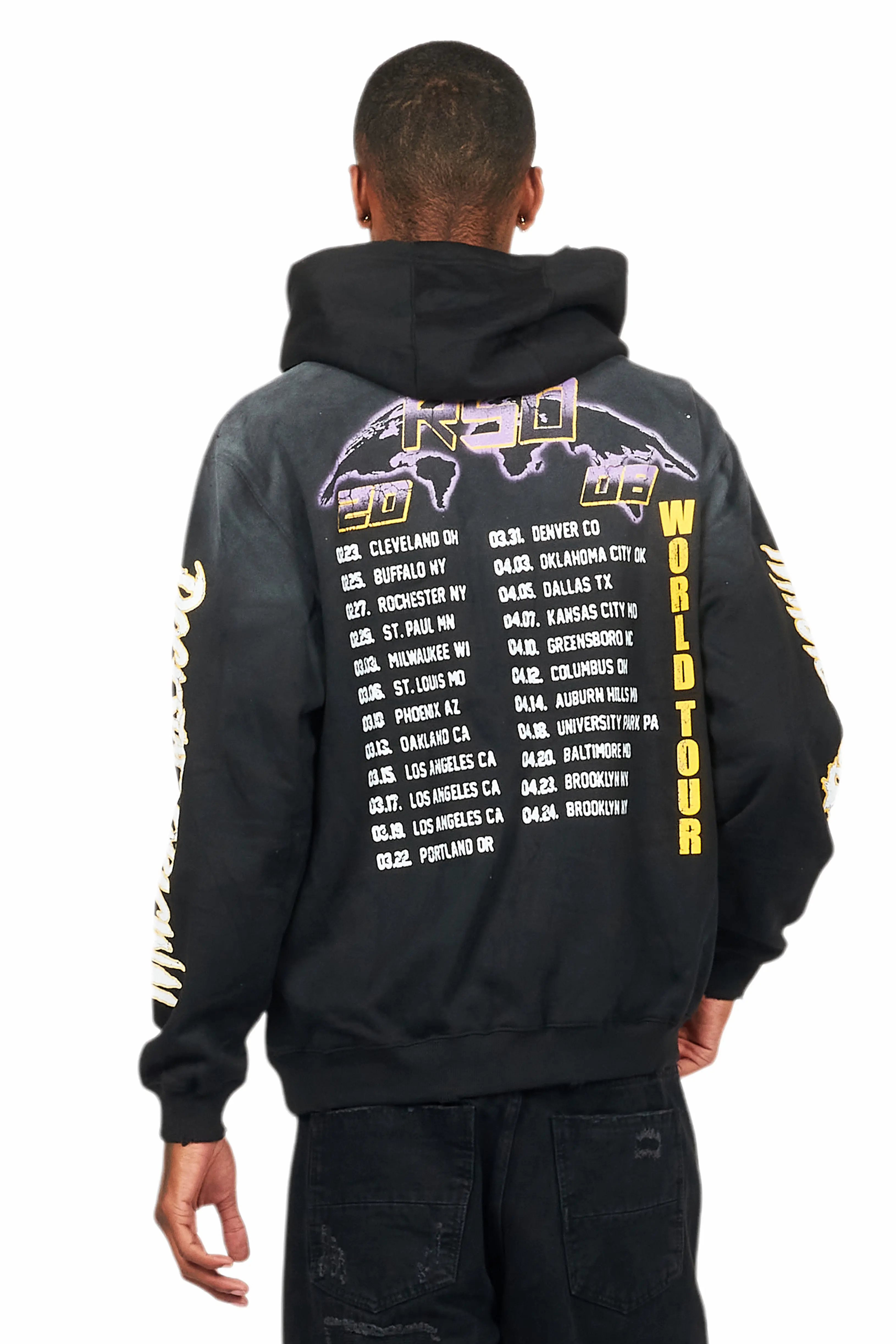 Amelie Black Graphic Hoodie - Image 4