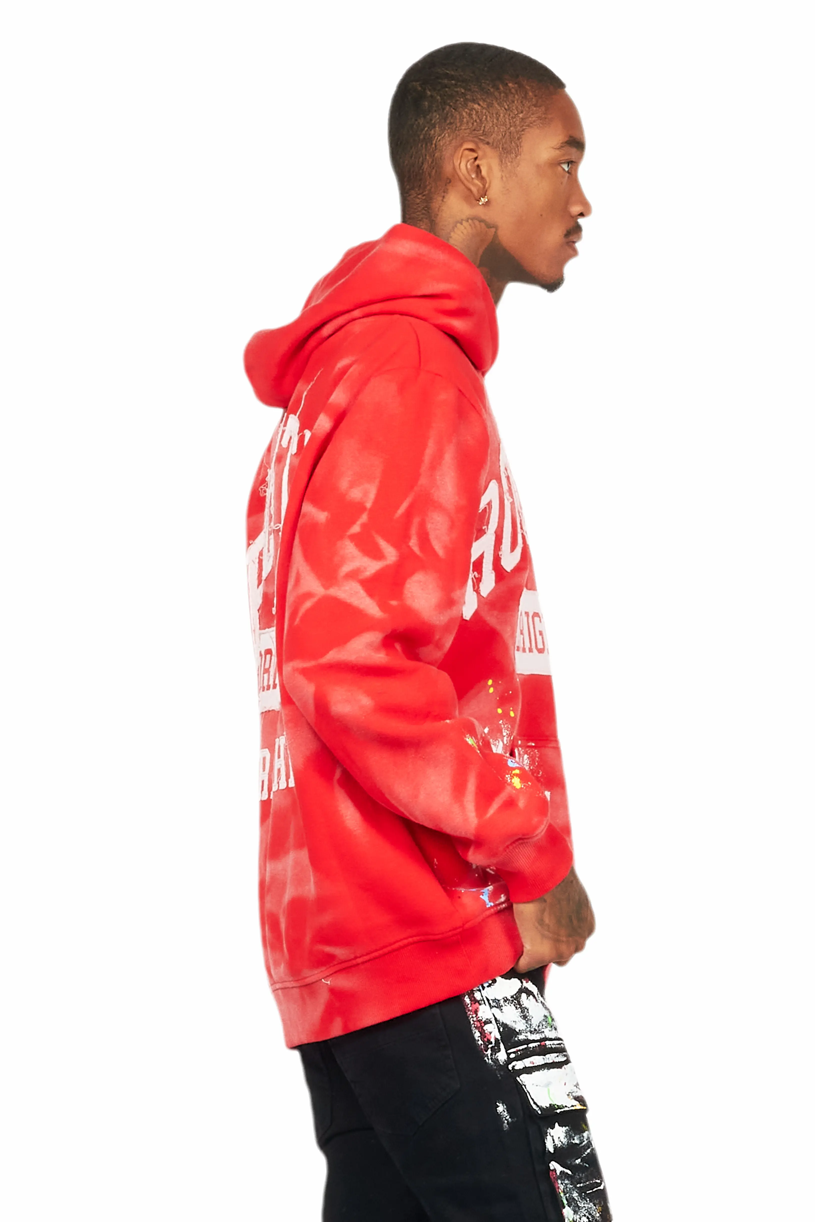 Balta Red Graphic Painter Hoodie - Image 3