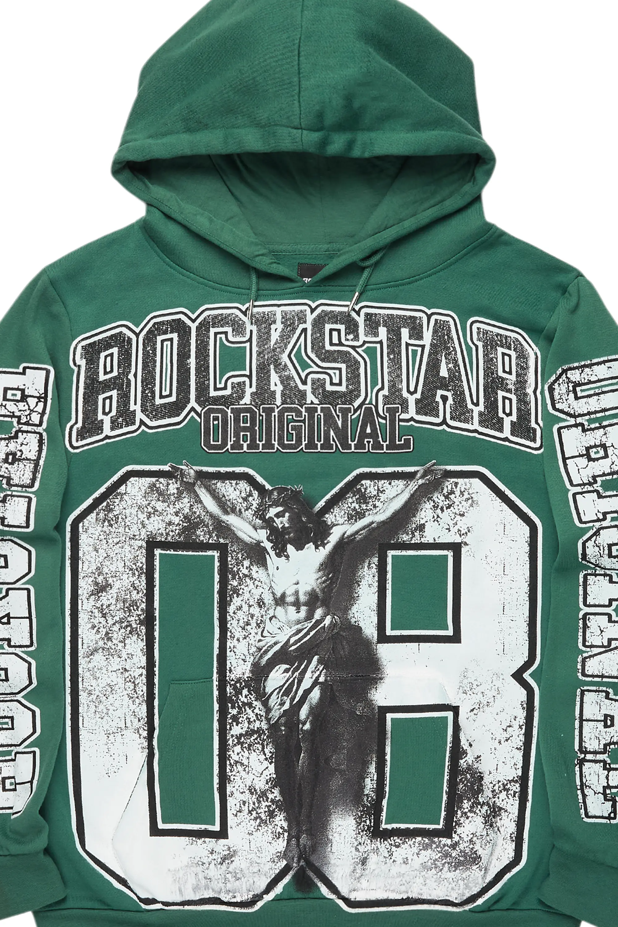 Fields Green Distressed Graphic Hoodie - Image 7