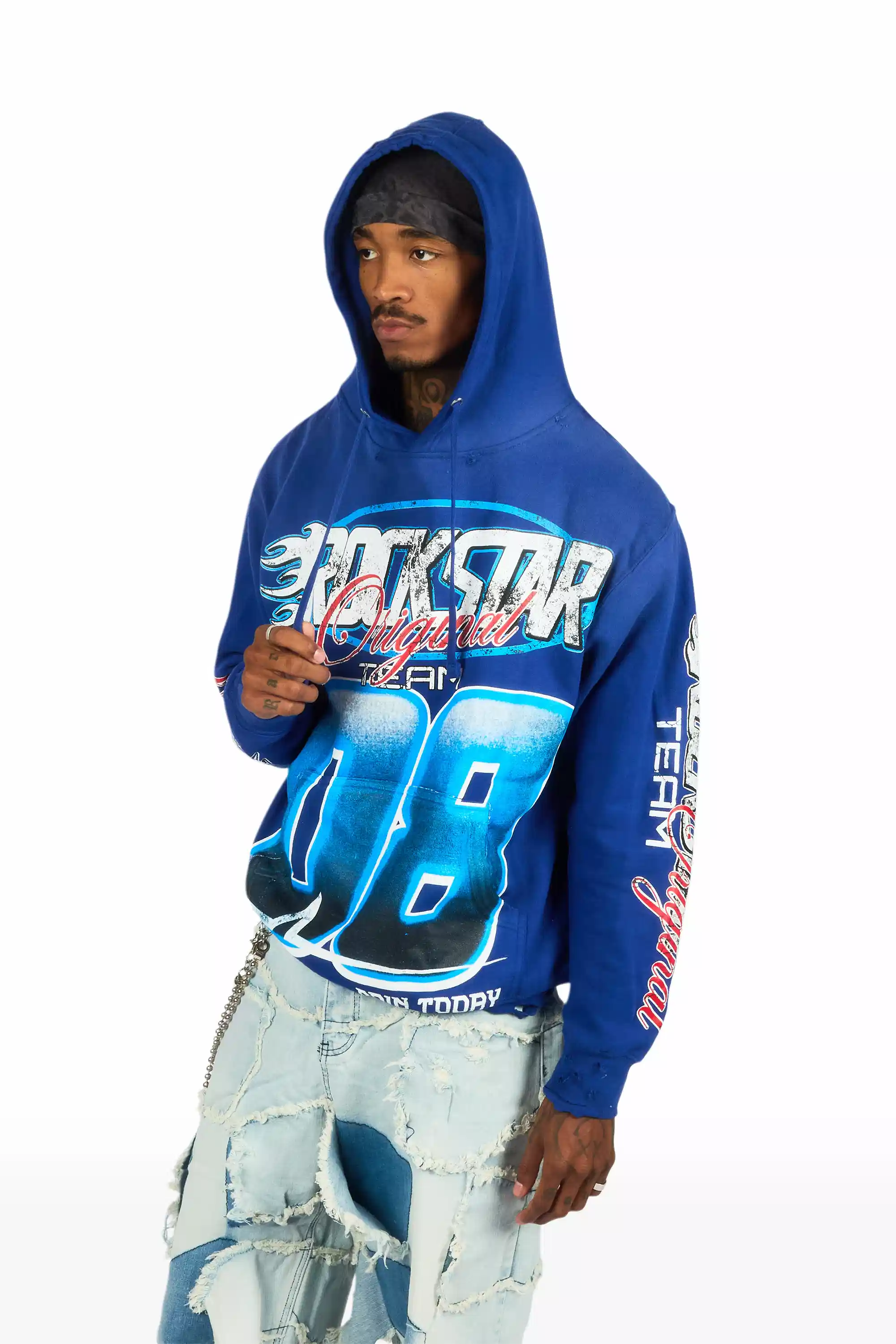 Ryker Royal Blue Graphic Hoodie - Image 2