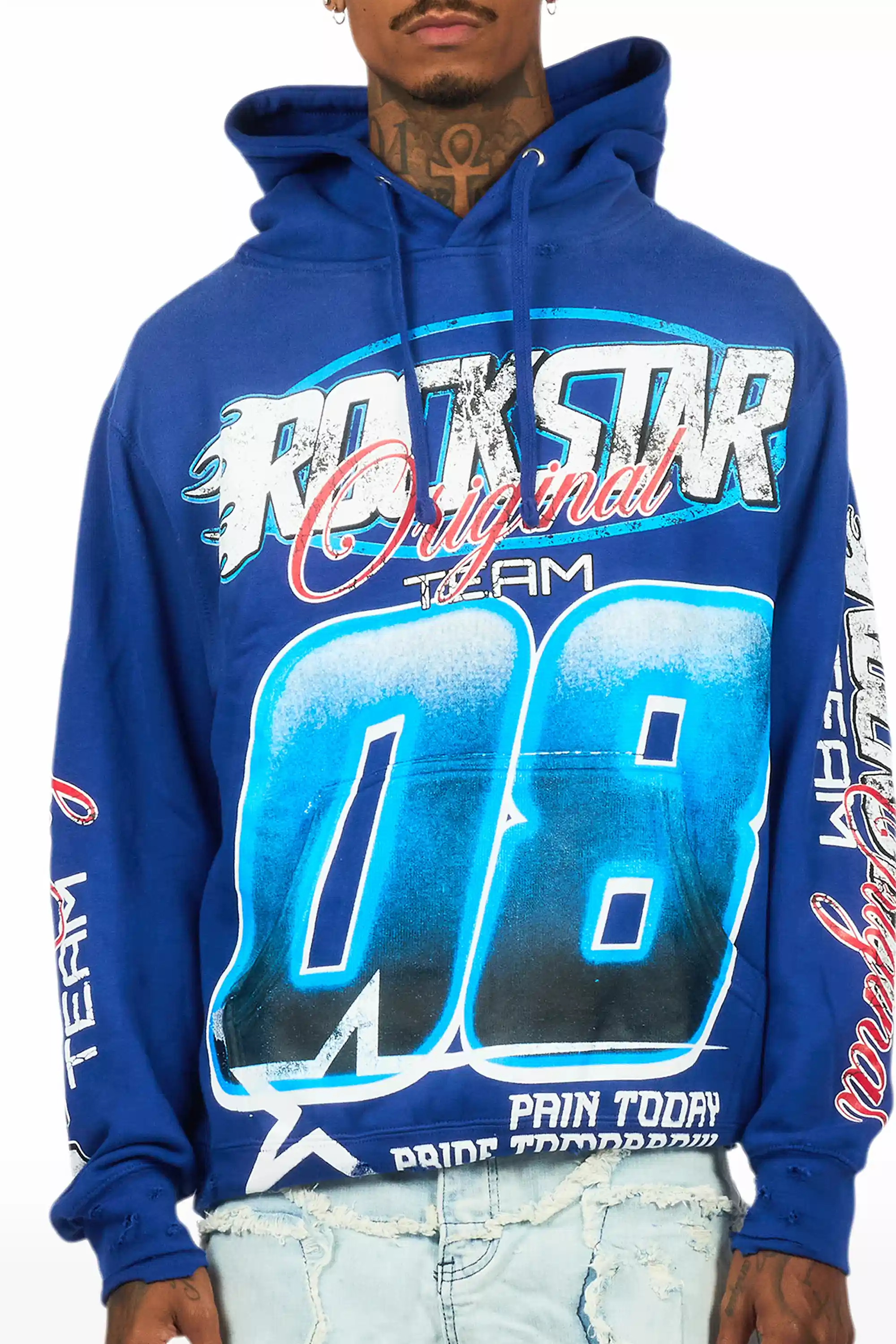 Ryker Royal Blue Graphic Hoodie - Image 6