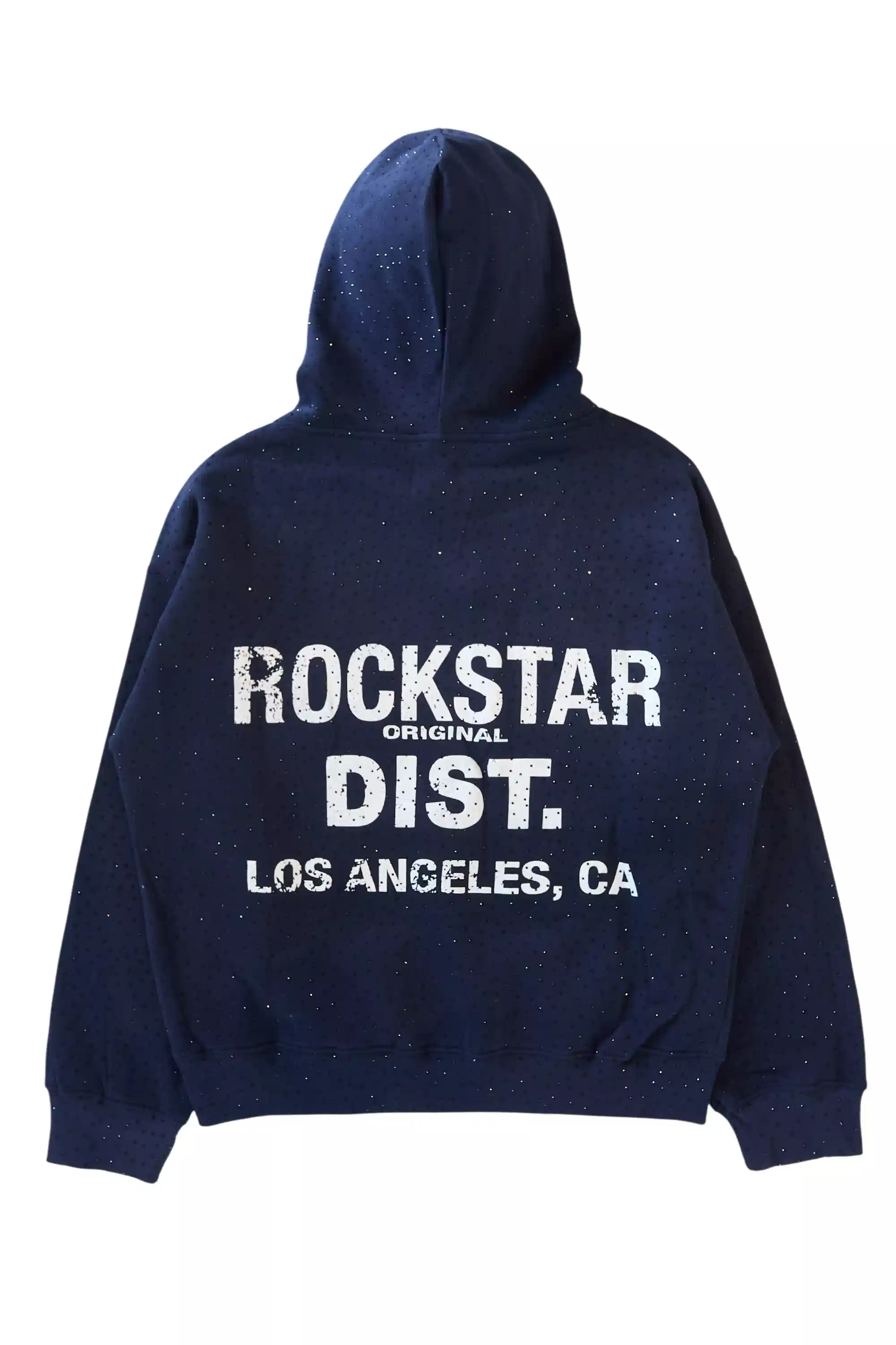 Lake Navy Rhinestone Oversized Hoodie - Image 2