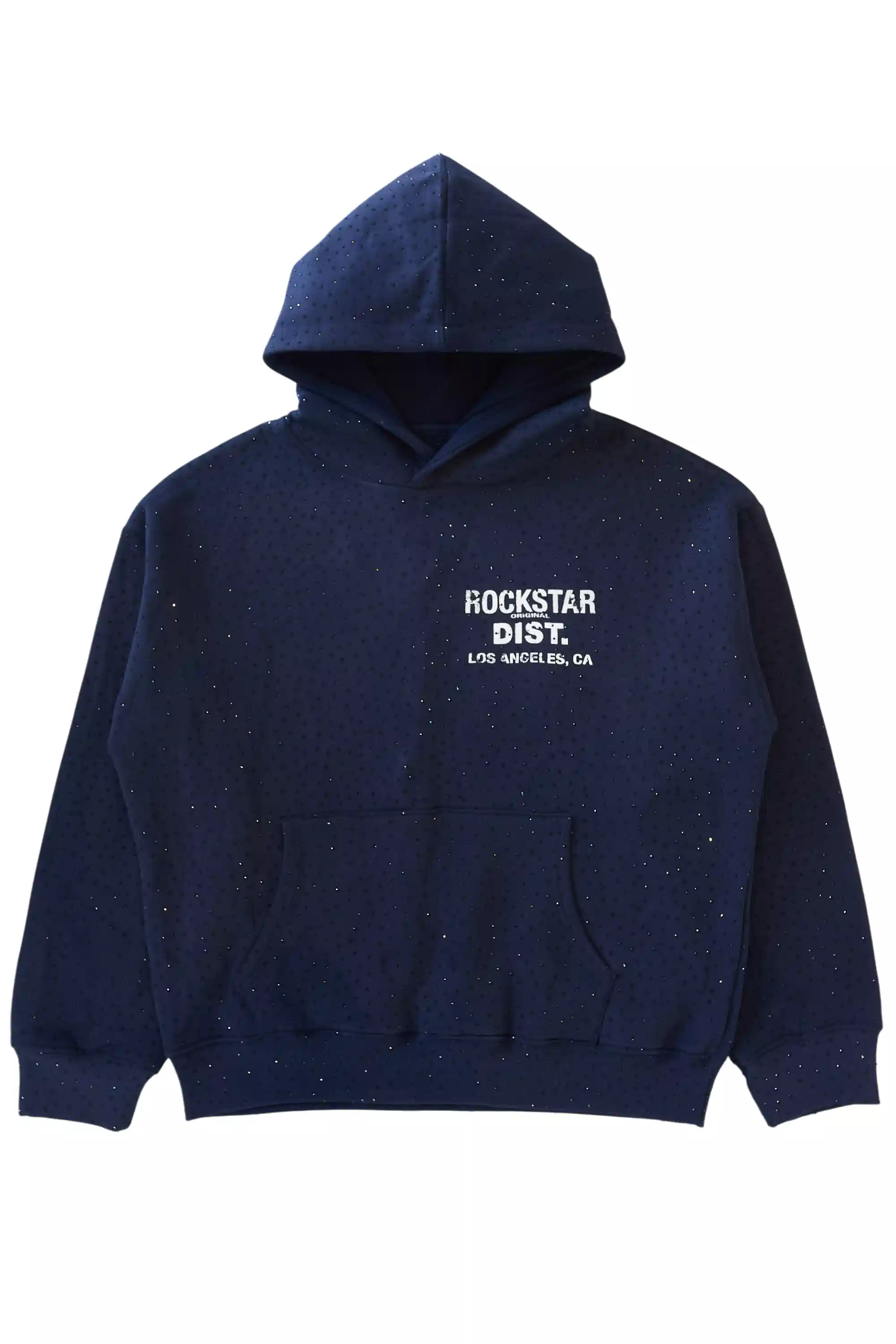 Lake Navy Rhinestone Oversized Hoodie - Image 4