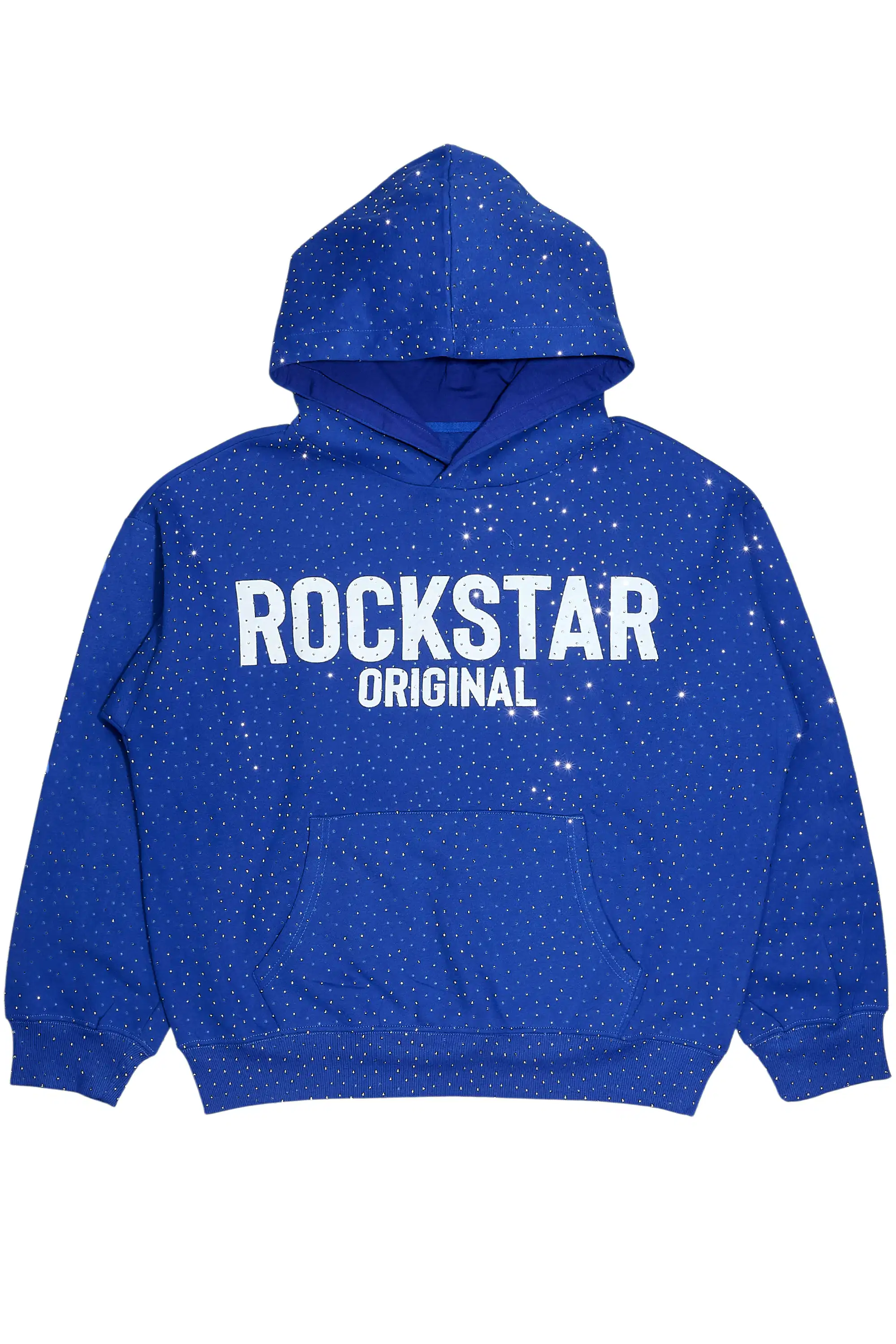 Crystiq Royal/White Rhinestone Oversized Hoodie - Image 2