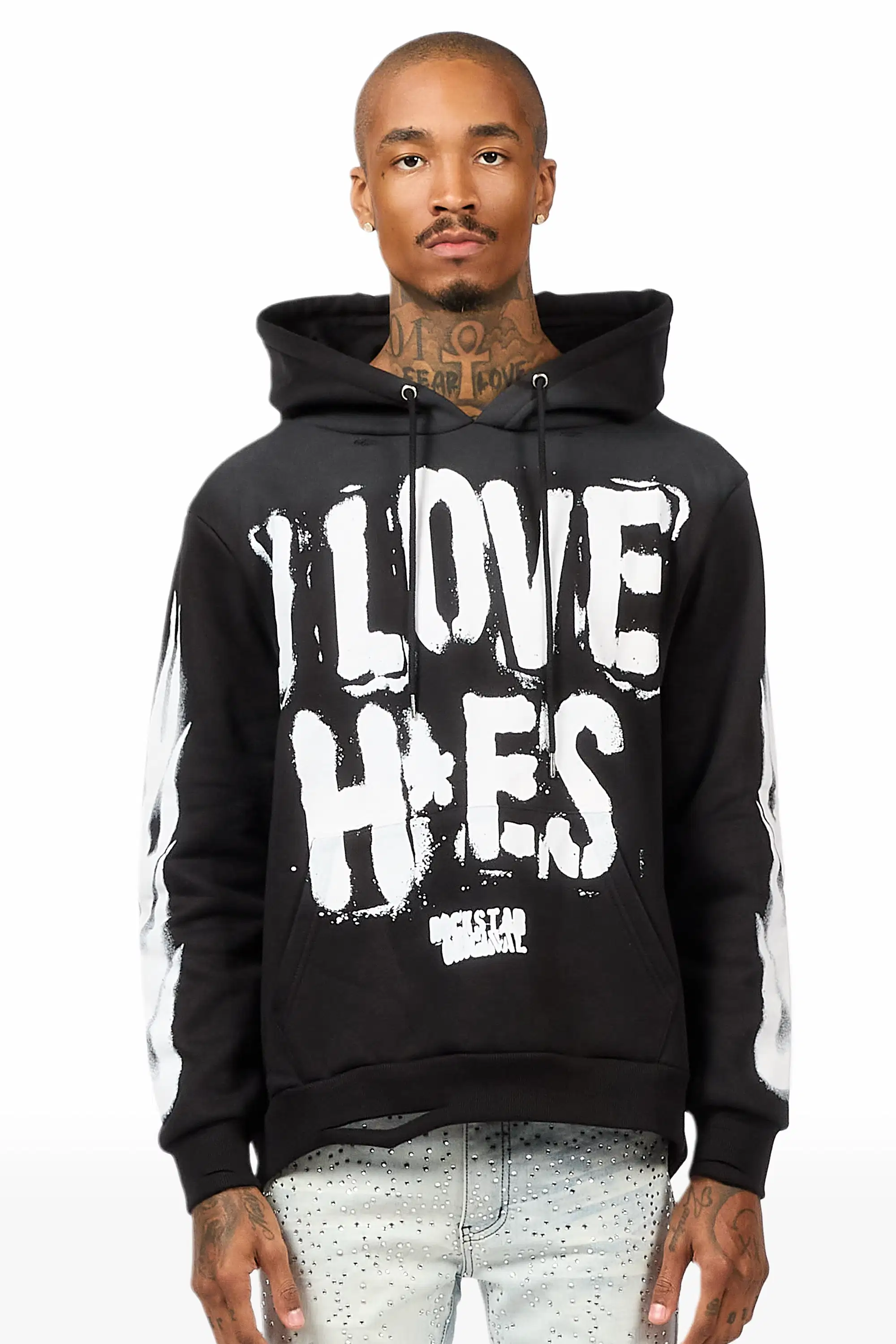 Banyan Black Graphic Relaxed Hoodie - Image 2