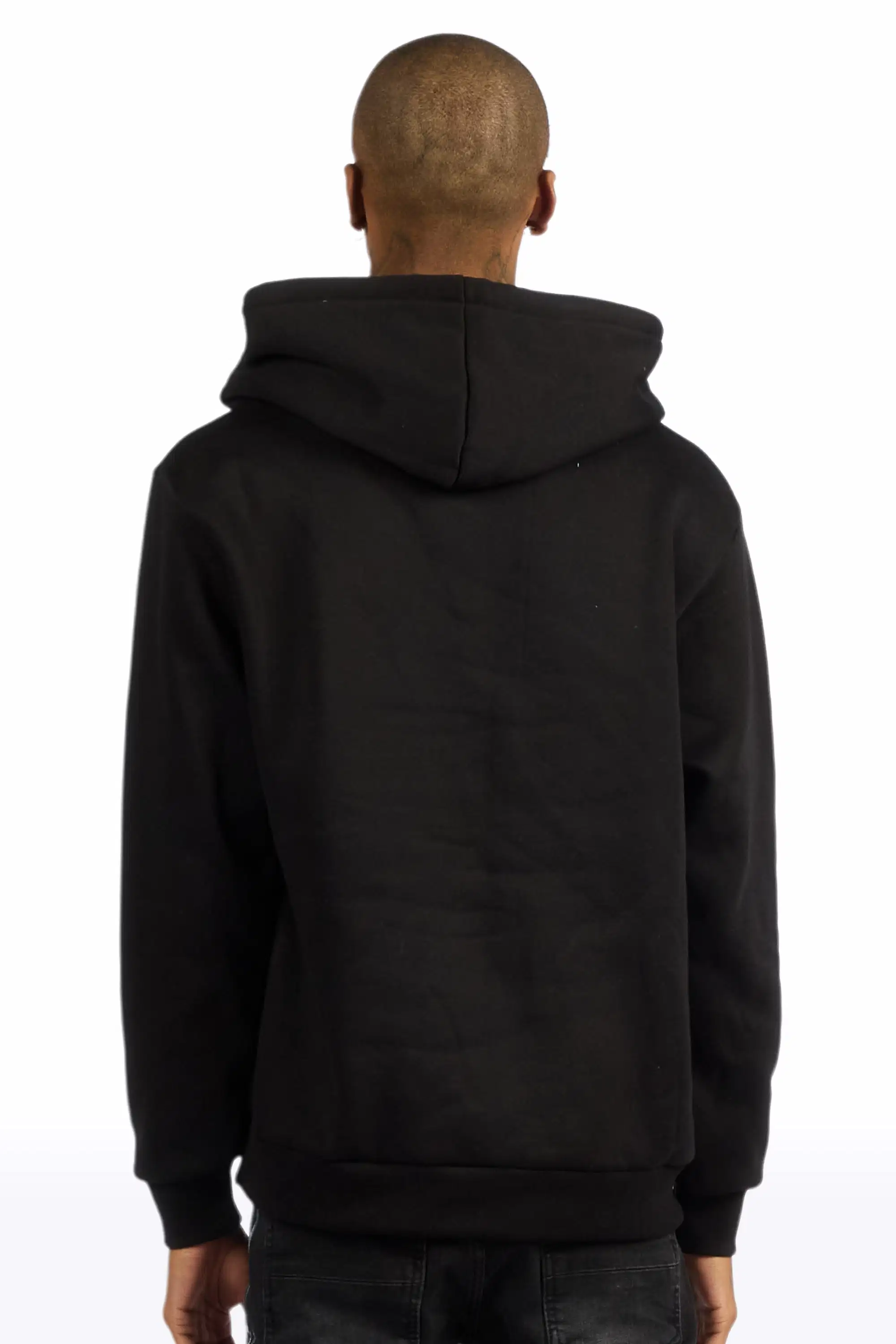 Tally Black Graphic Relaxed Hoodie - Image 4