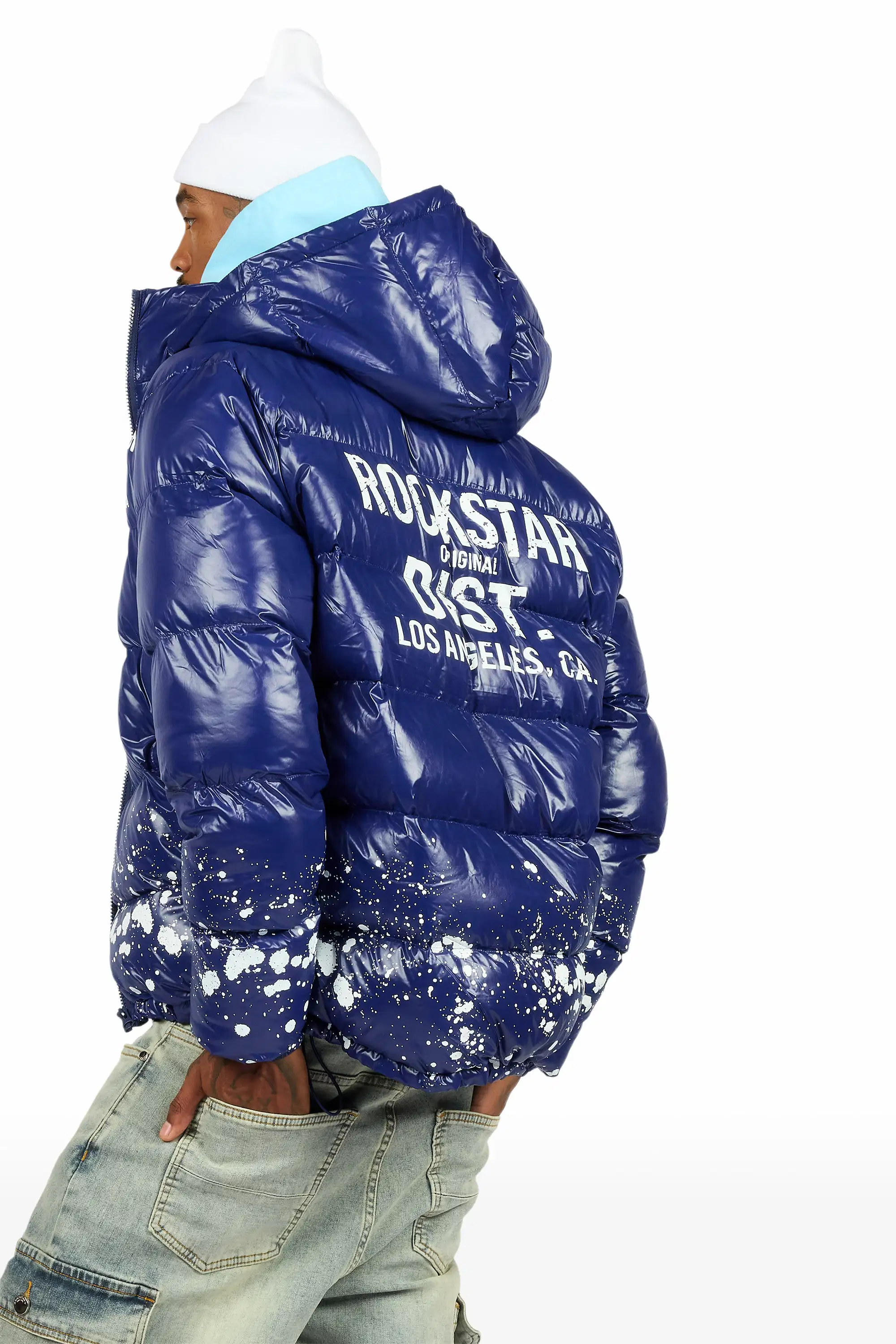 Merek Baby Blue/Silver Rhinestone Graphic Hoodie - Image 4