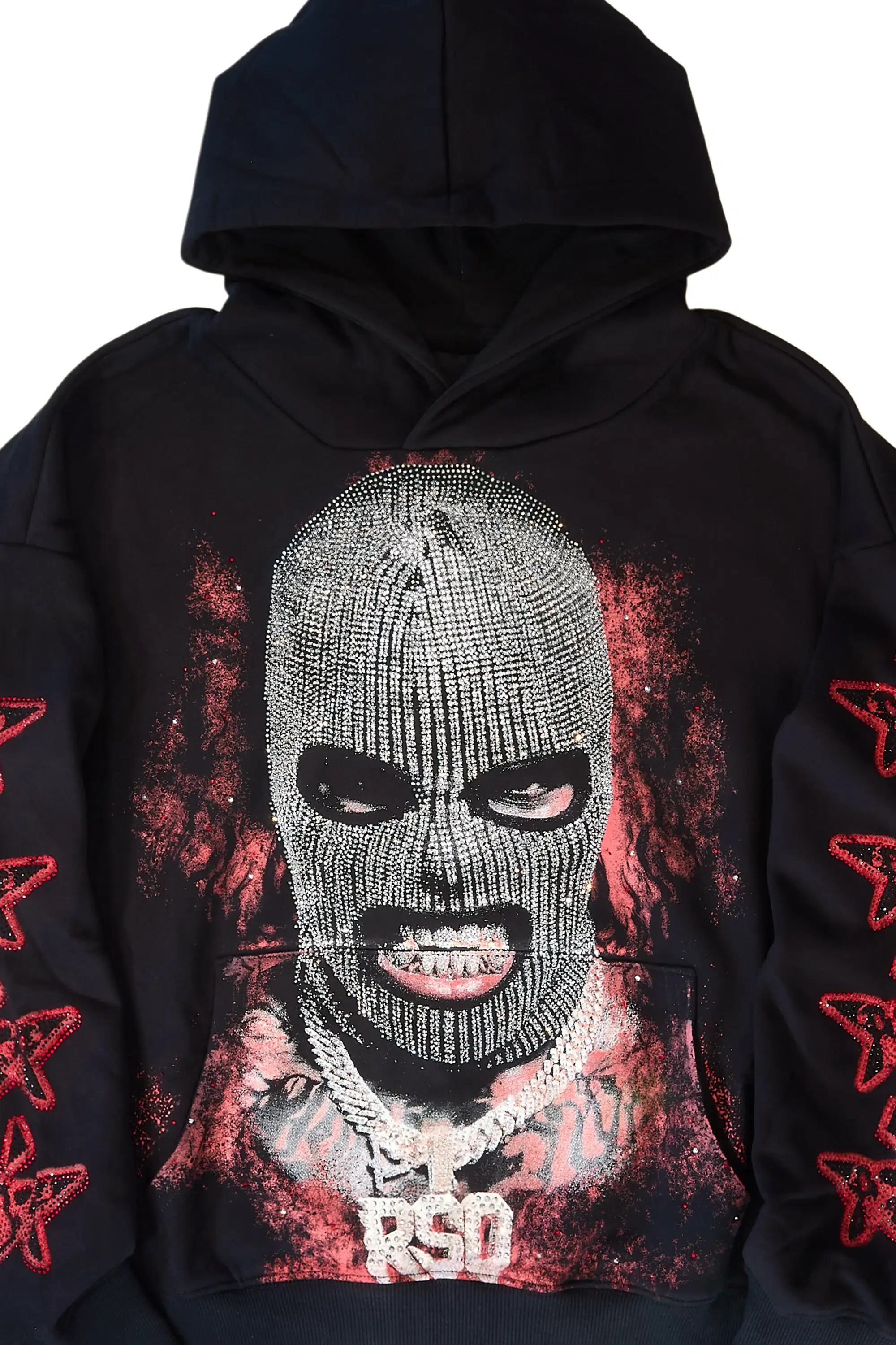 Tyvion Black Rhinestone Oversized Hoodie - Image 6