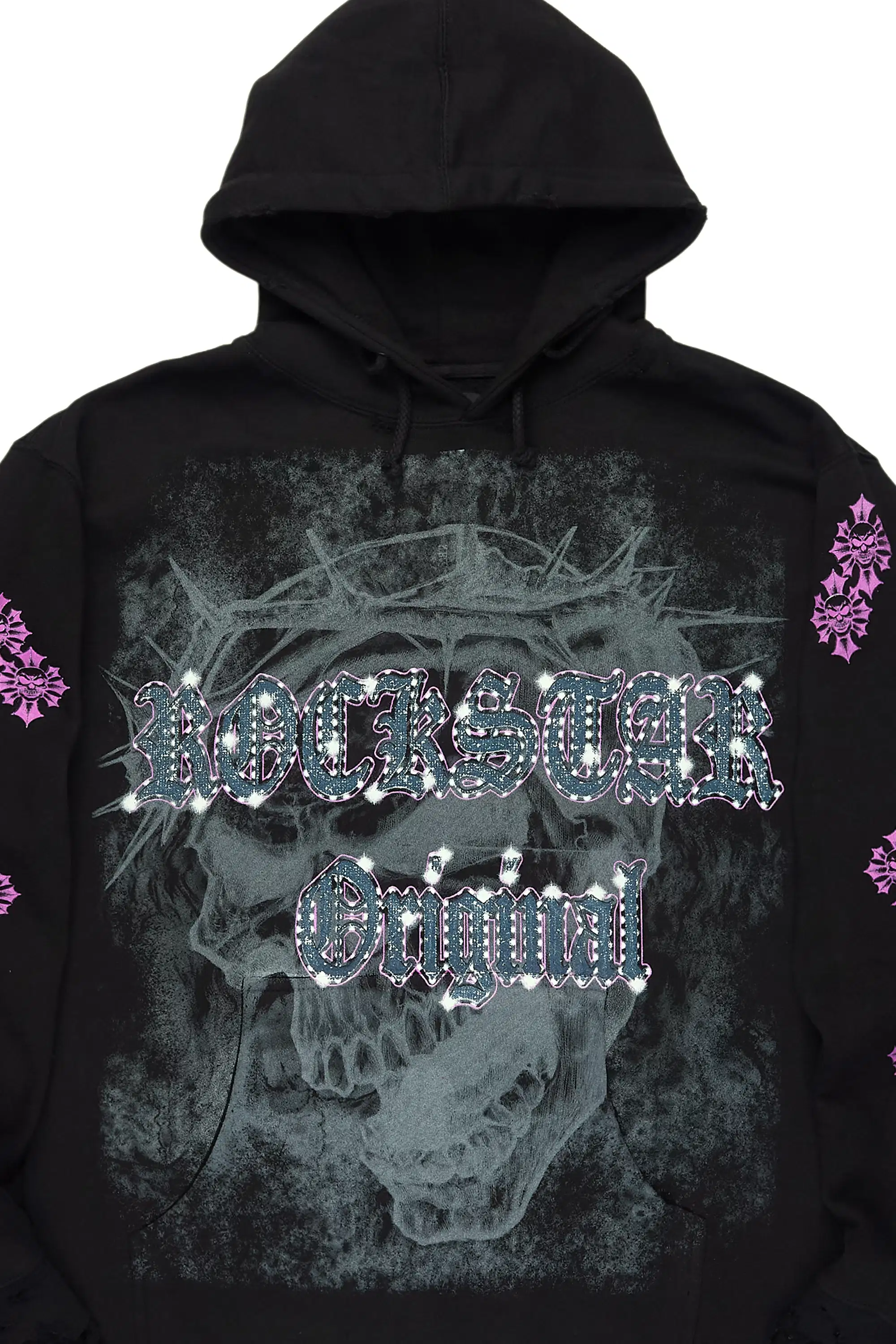 Kyze Black/Multi Distressed Graphic Hoodie - Image 6