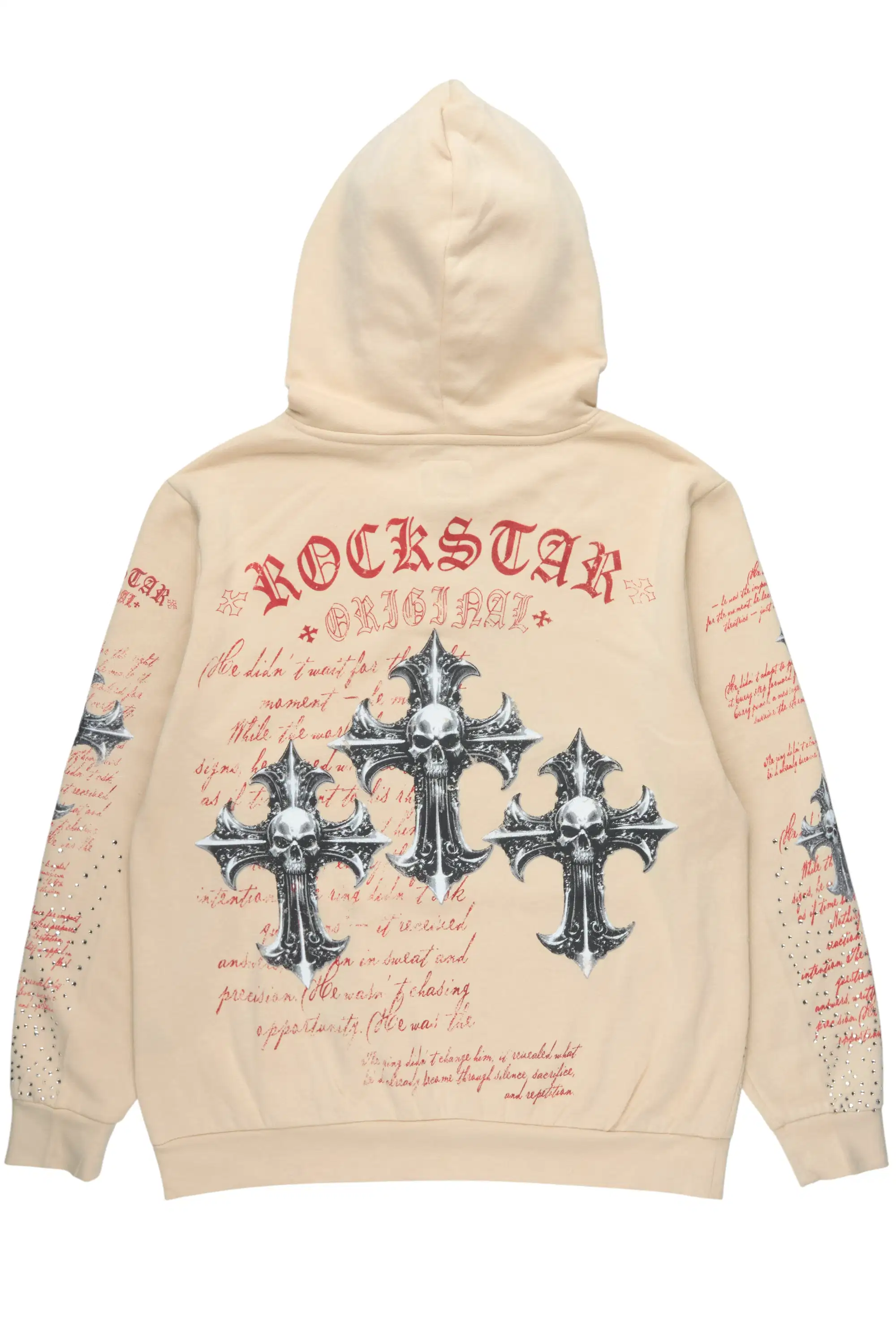 Bowman Beige/Multi Rhinestone Hoodie - Image 7