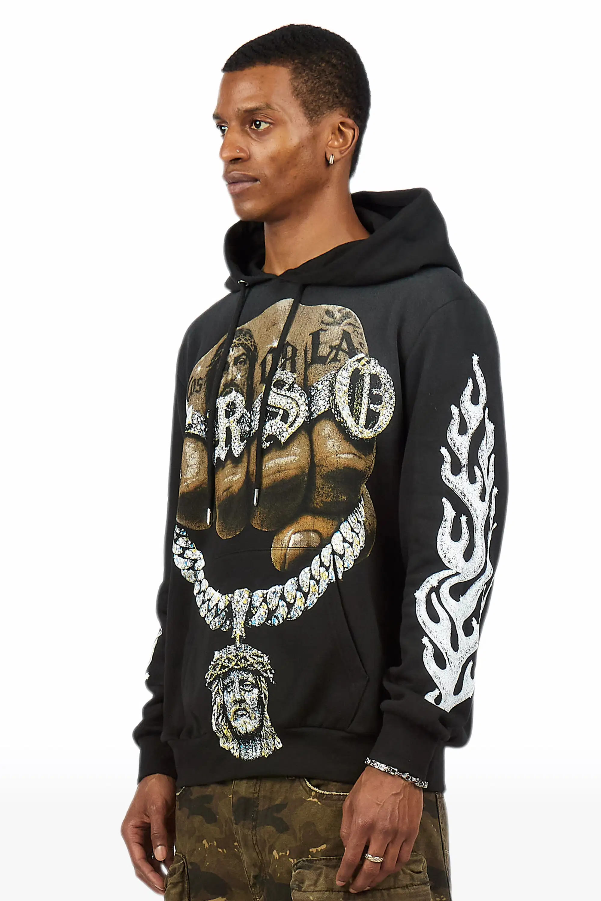 Echo Black Graphic Hoodie - Image 4