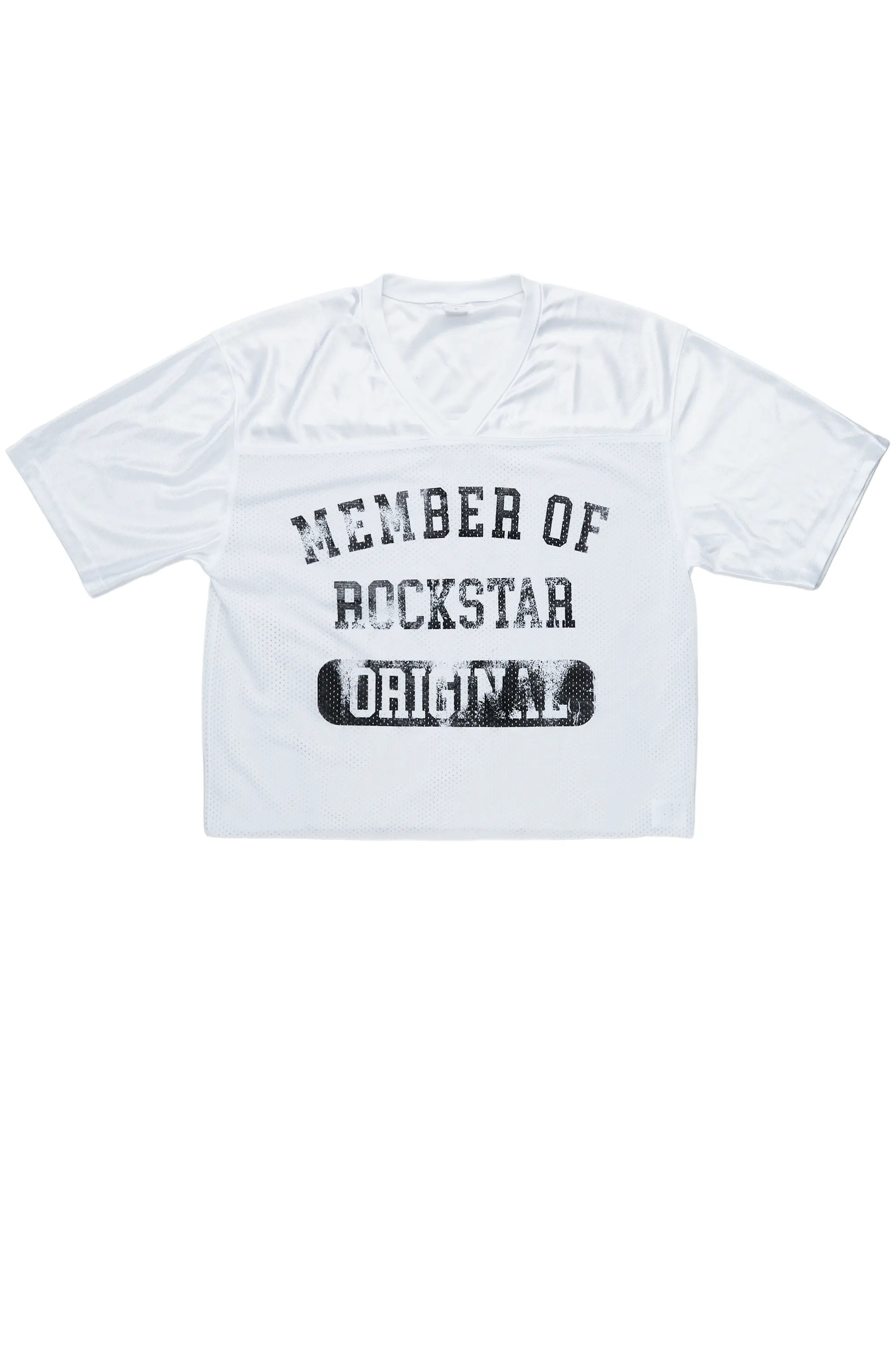 Danian White Graphic Mesh Jersey - Image 2