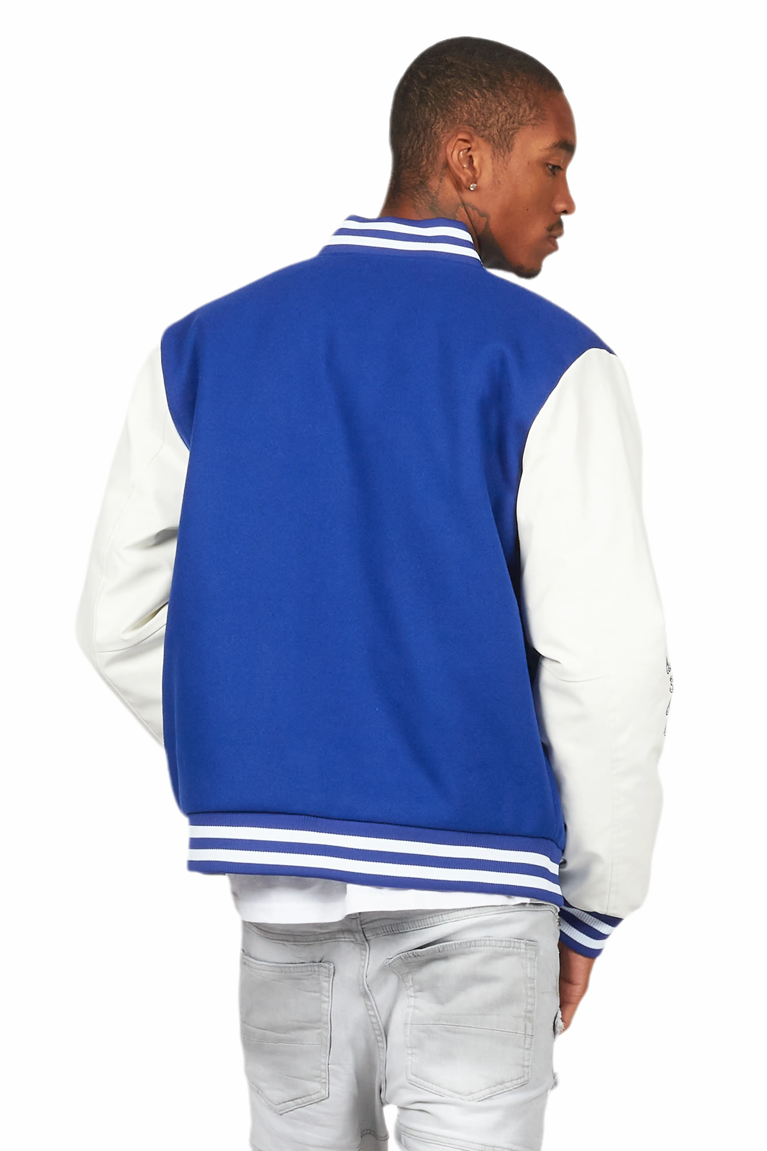 Leaner Royal Blue Bomber Jacket - Image 11