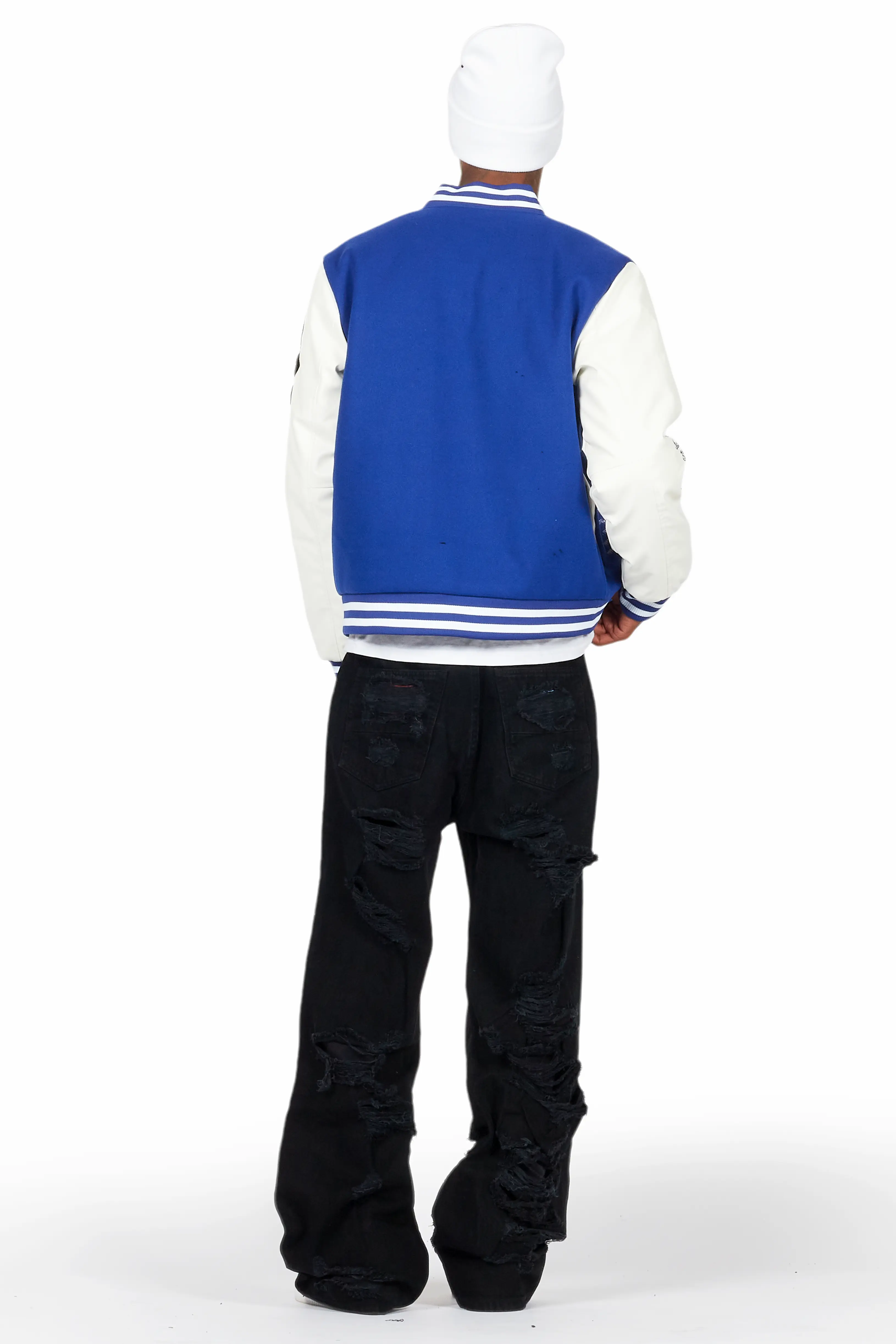 Leaner Royal Blue Bomber Jacket - Image 4