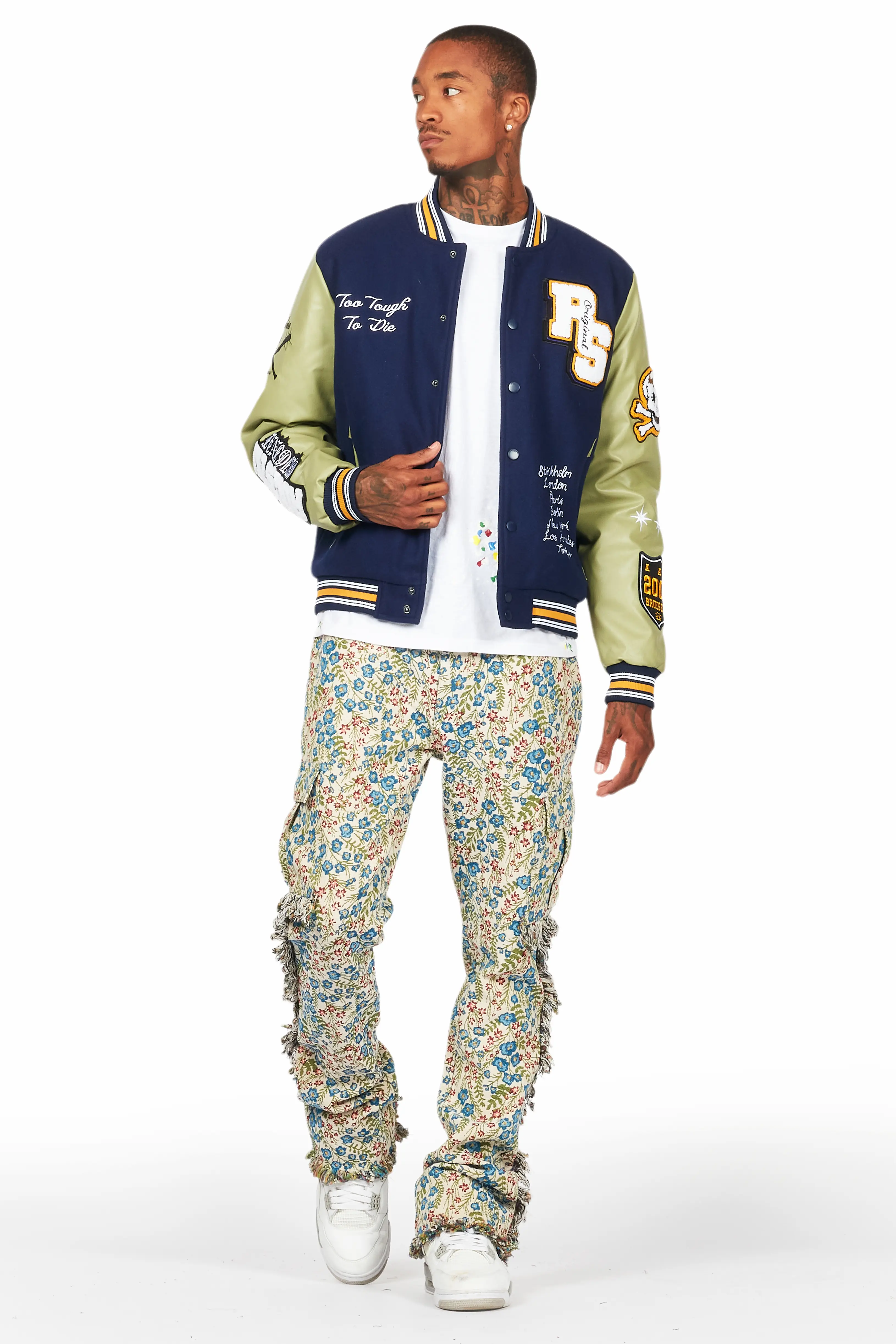Shexter Navy Varsity Jacket - Image 3