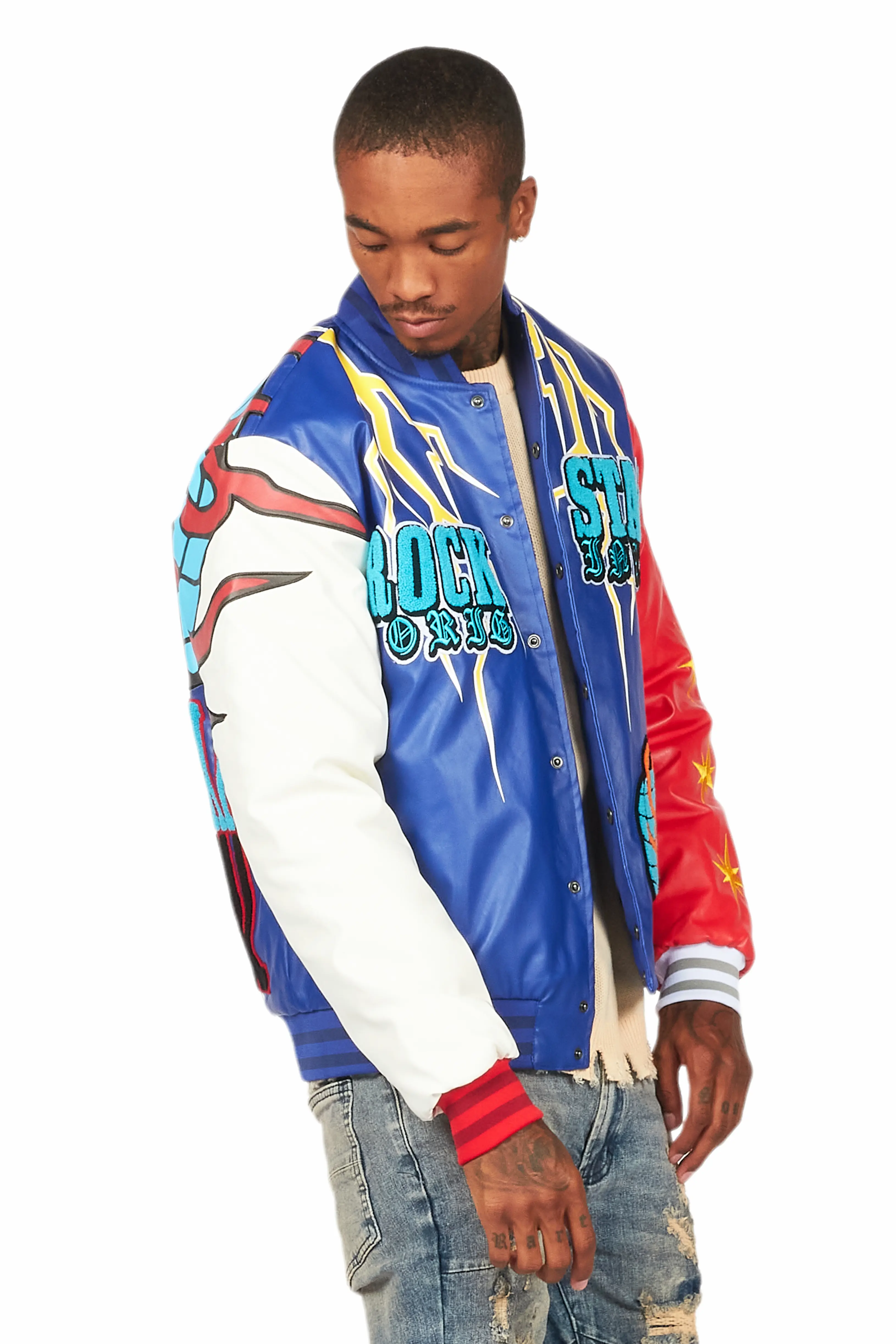 Berube Blue/Multi Varsity Jacket - Image 6