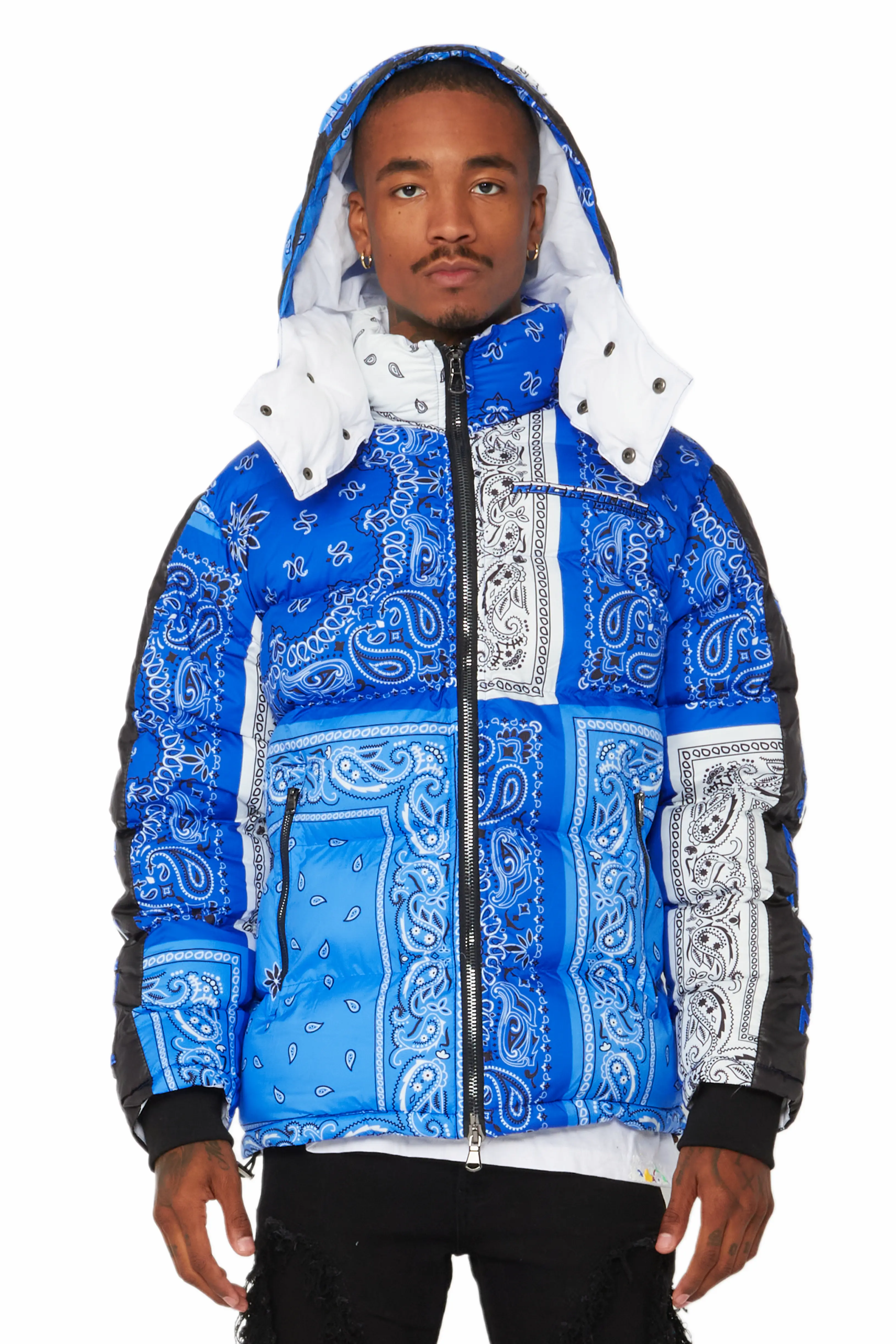 Kyro Puffer Jacket- Blue - Image 3