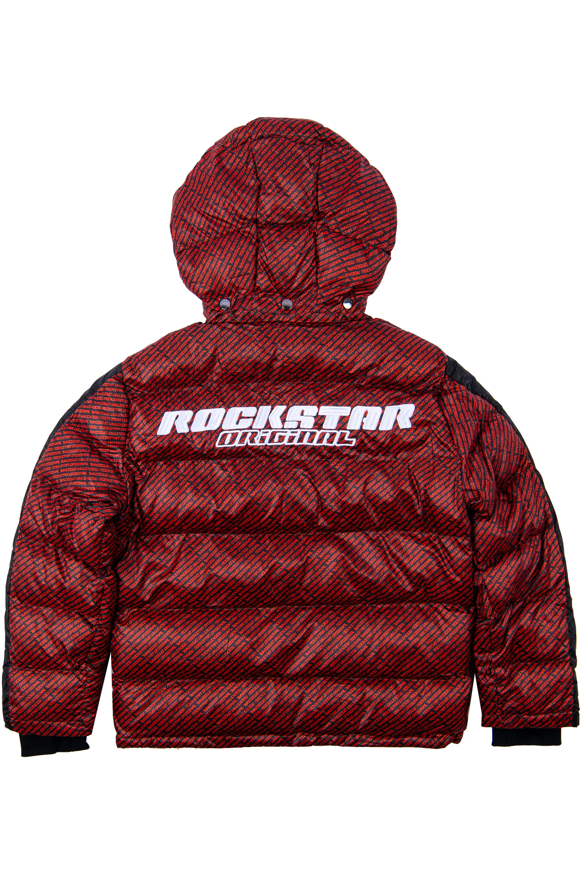 Bryson Puffer Jacket- Red/Blk - Image 6