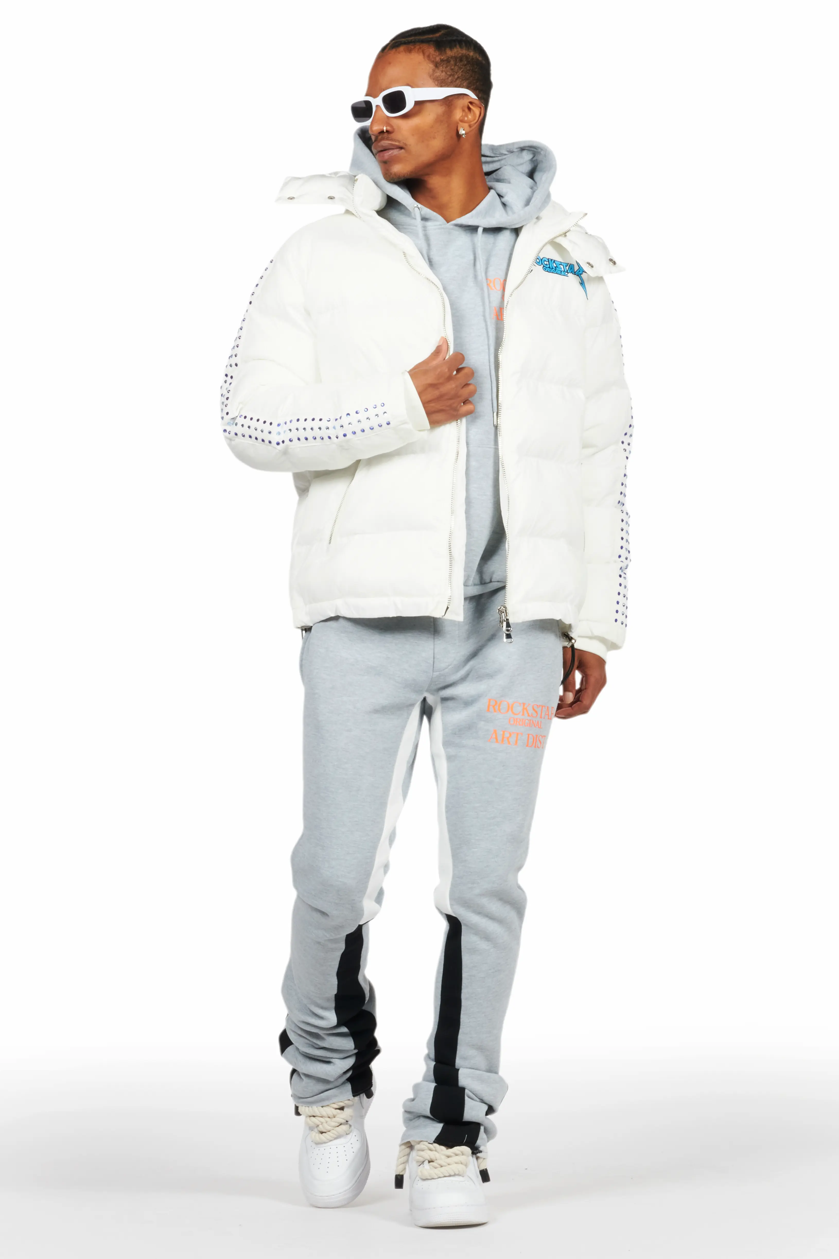 Brink White Heavy Puffer Jacket - Image 3